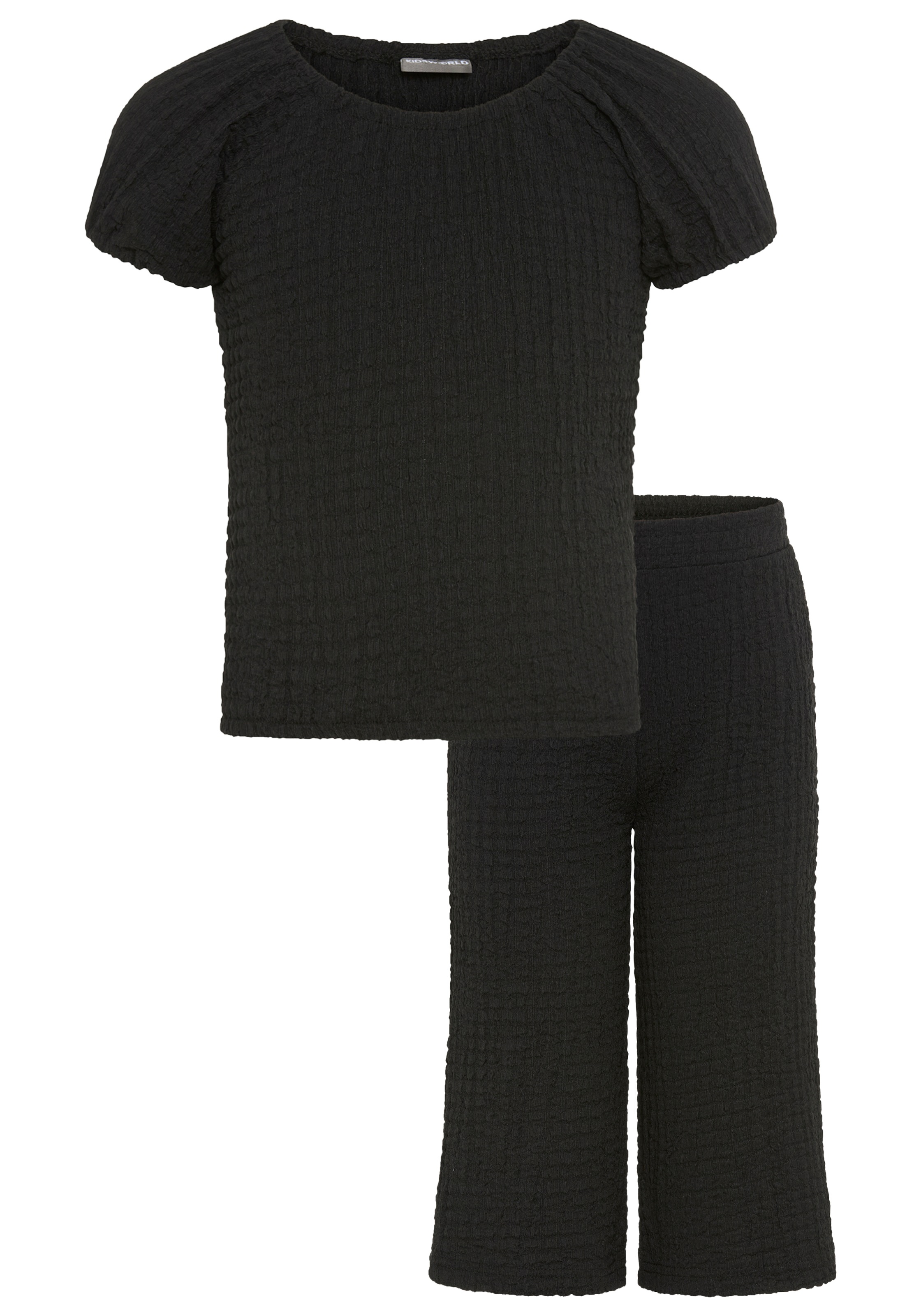 KIDSWORLD Shirt & Hose »2tlg Set: Carmenshirt+Hose« Set, 2,  Ganzes Outfit: Shirt mit Raglanärmeln und Hose