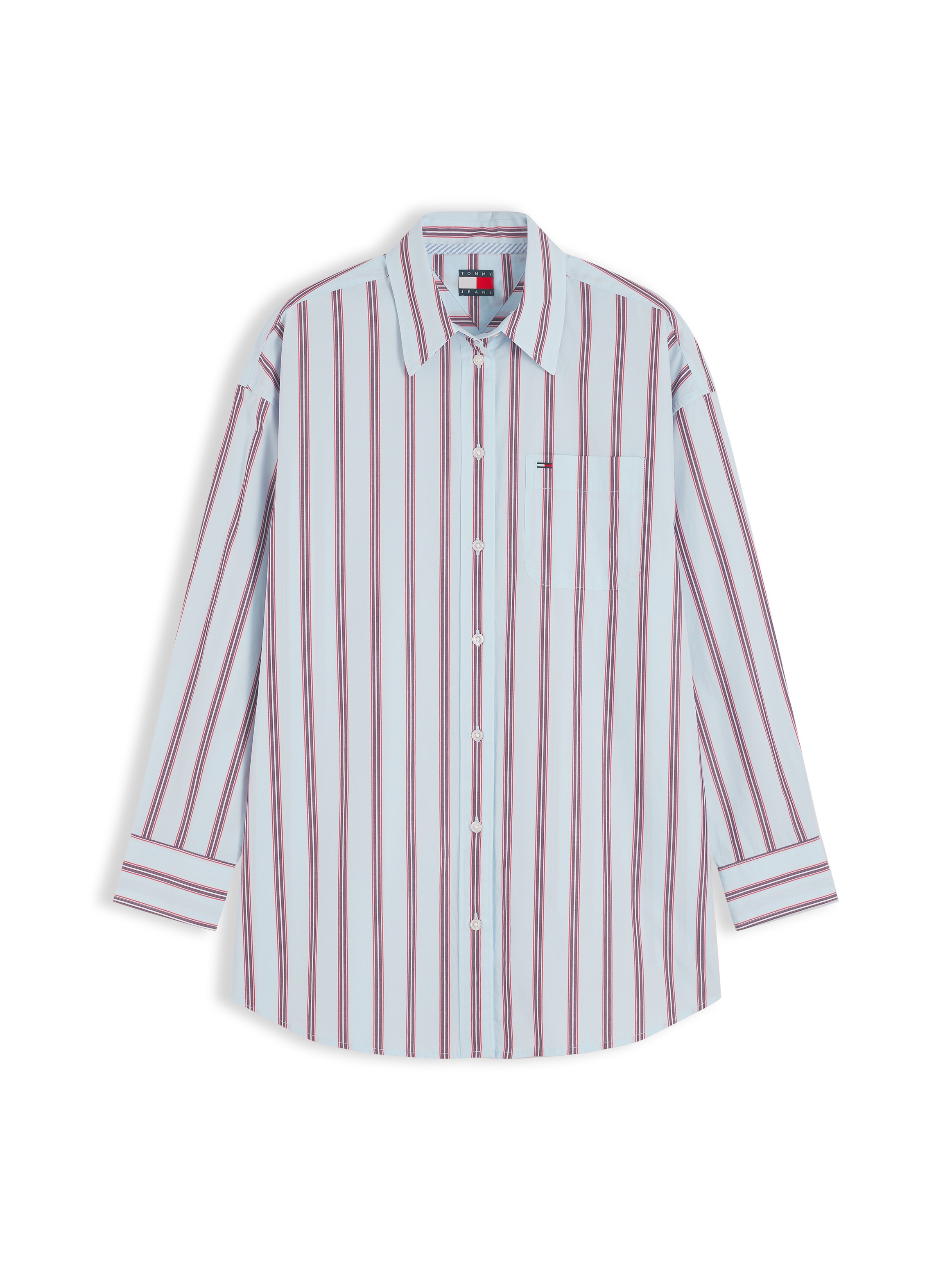 Tommy Jeans Langarmbluse »TJW OVS ESSENTIAL SHIRT EXT« Baumwolle