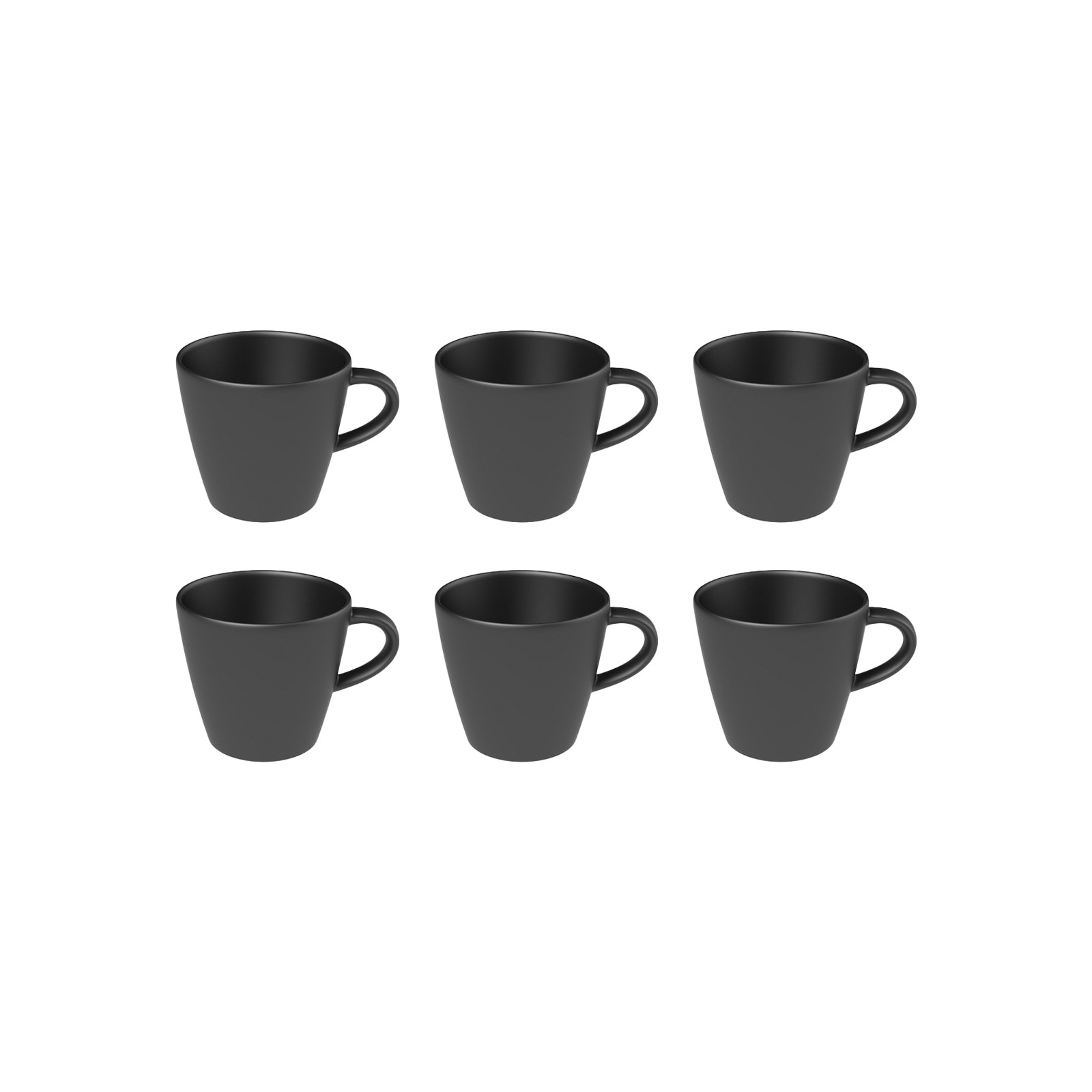 Villeroy & Boch Tasse "Kaffeetasse Manufacture Rock 150 ml 6er Set schwarz"