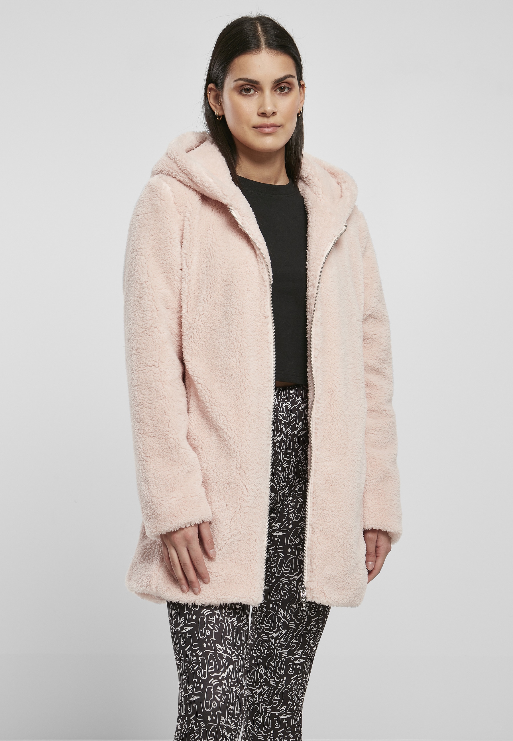 URBAN CLASSICS Langmantel »Urban Classics Damen Ladies Sherpa Jacket«