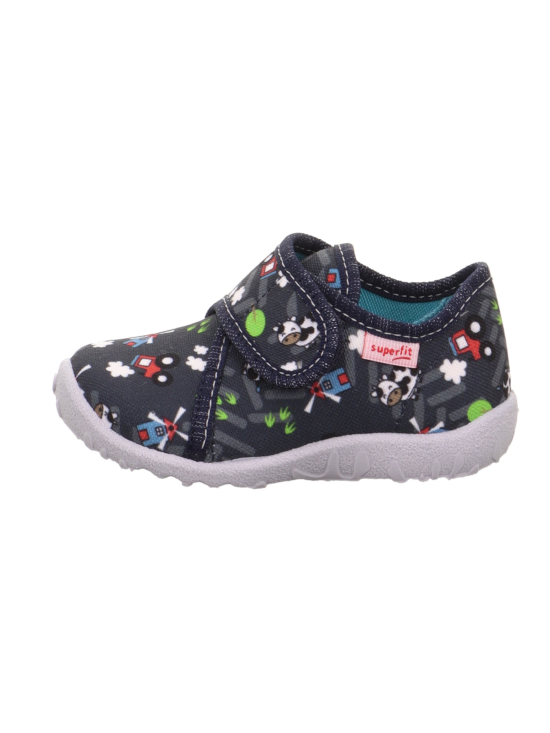 Superfit Hausschuh »SPOTTY , WMS: mittel«  Klettschuh, Kindergarten Schuh mit Motiv, Größenschablone zum Download