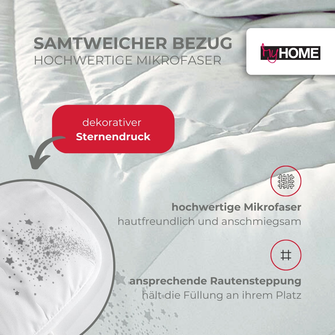 RIBECO Kunstfaserbettdecke »Jan«, warm, (1 St.), normal, Bezug: Polyester, (1-tlg), Unschlagbares Preis- / Leistungsverhältnis!
