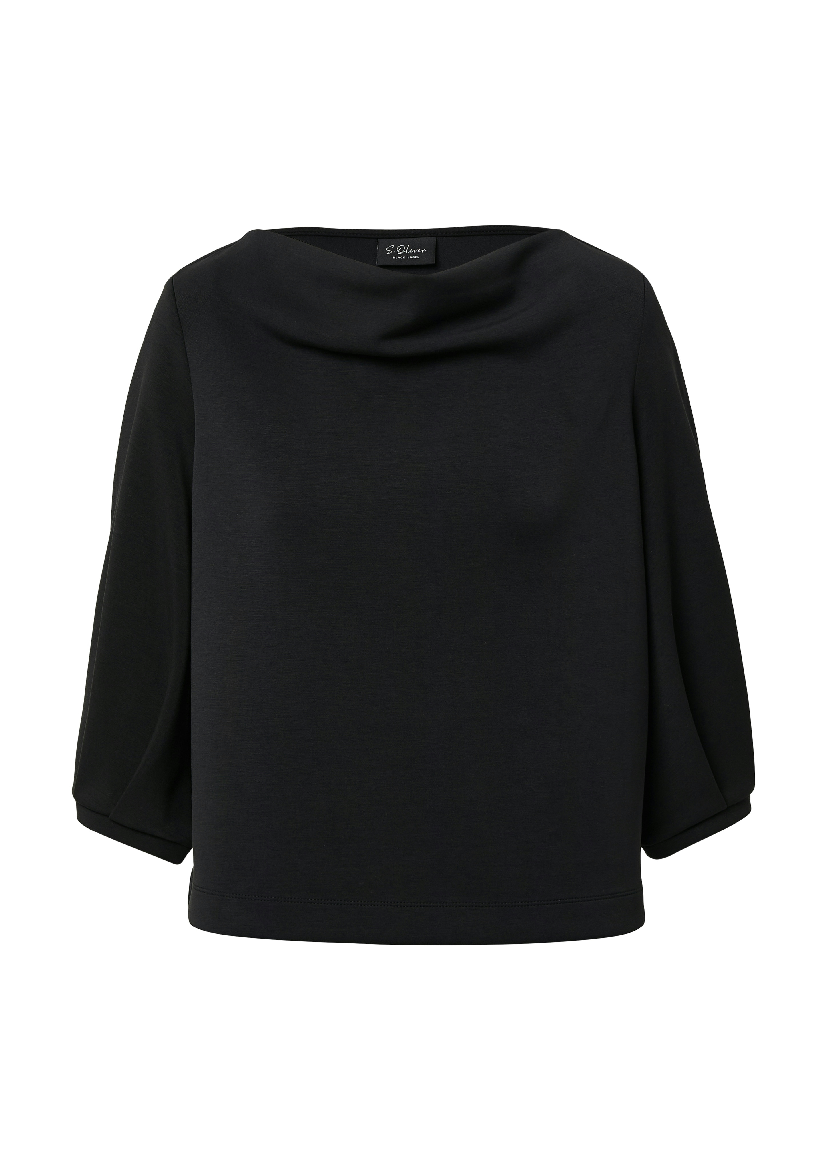 s.Oliver BLACK LABEL Sweatshirt, mit Wasserfall Ausschnitt
