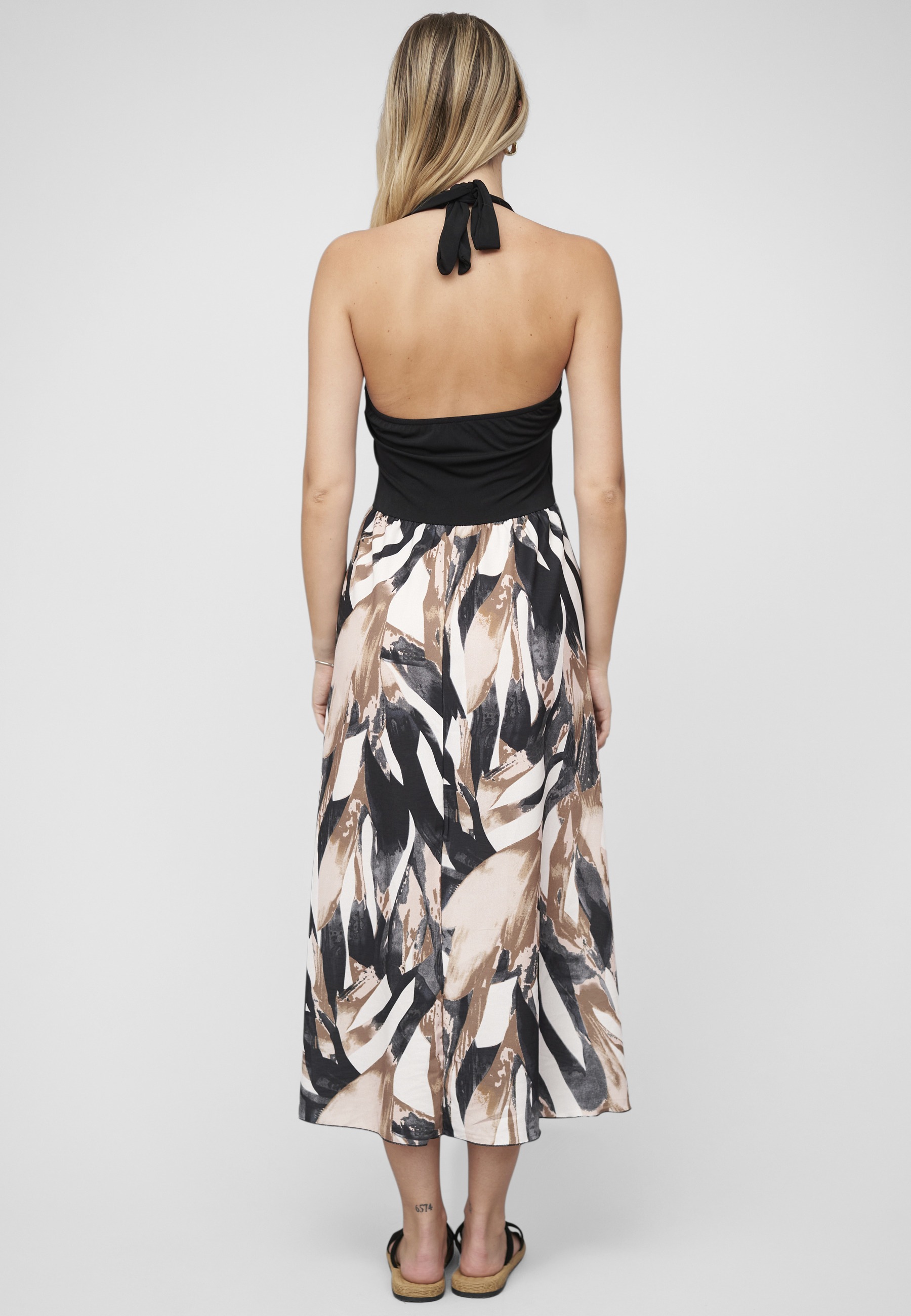 CLOUD 5IVE Shirtkleid »CLOUD 5IVE Maxi Neckholder-Dress with abstract print« 1 Stk. tlg.