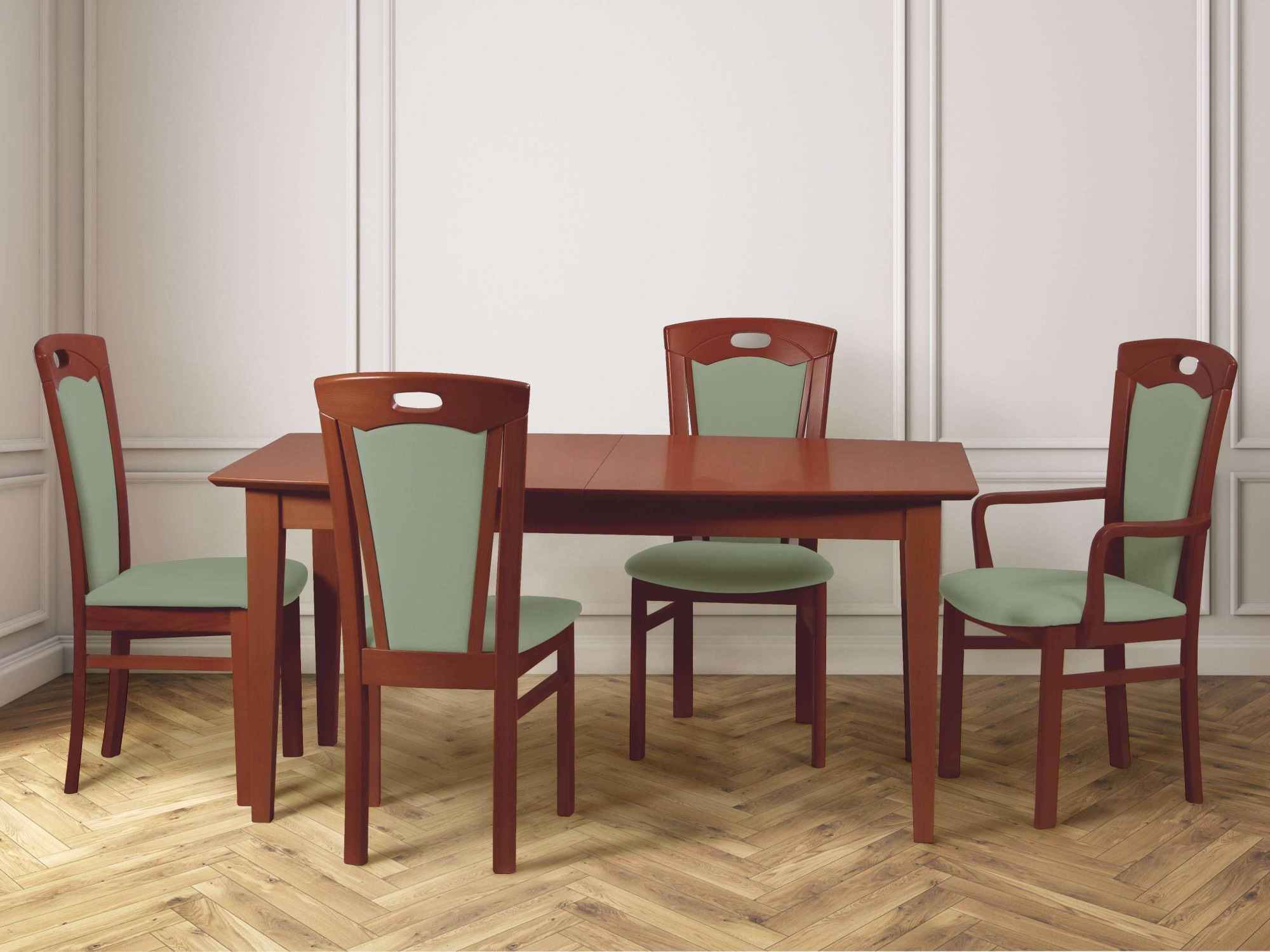 Home affaire Esszimmerstuhl »FERDI Made in Italy, Massivholz«, (Set), 2 St., Feinstruktur, Bezug Feinstruktur (wasser- und fleckabweisend) oder Struktur