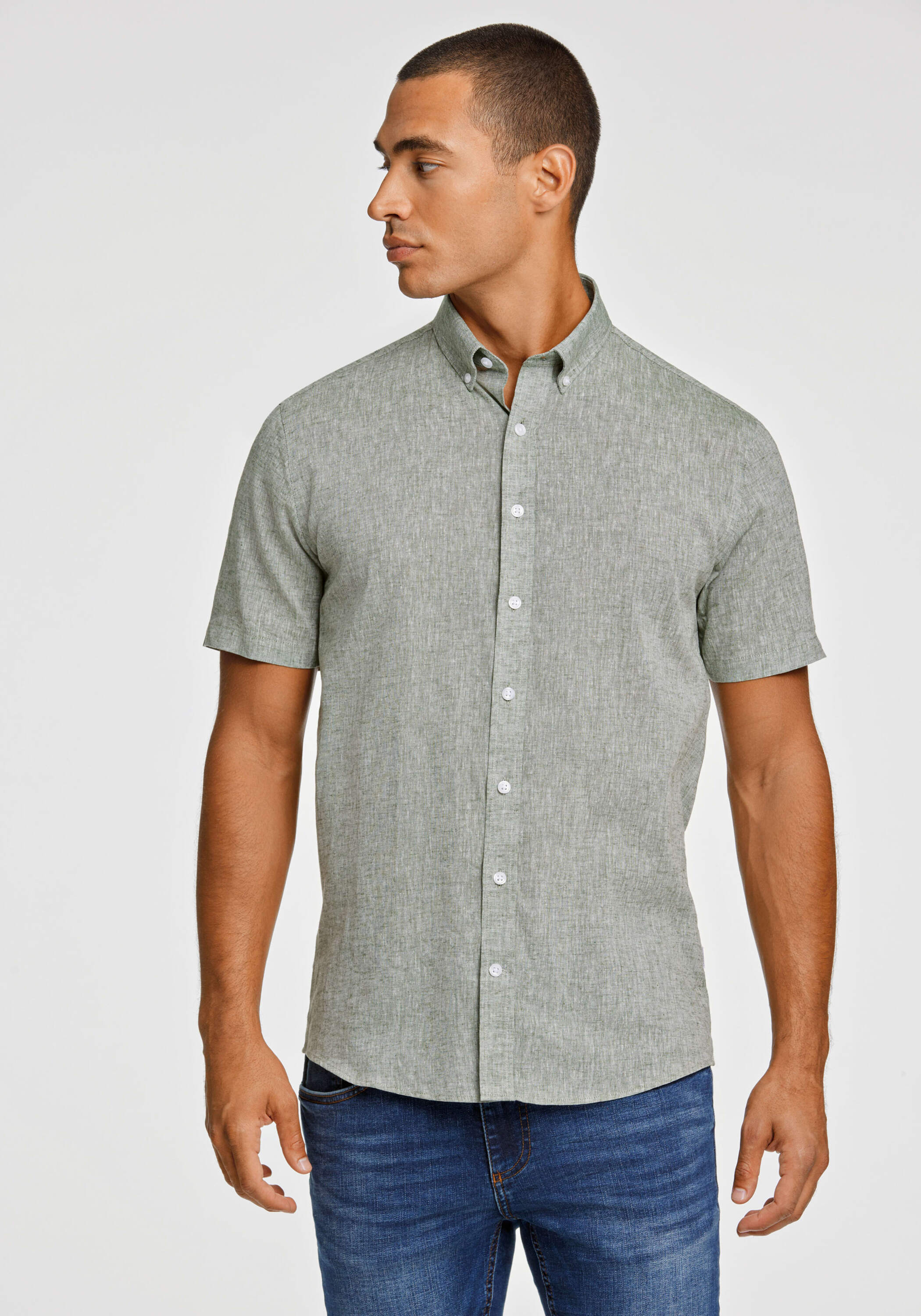 LINDBERGH Leinenhemd "Leinenhemd (Kurzarm) Slim Fit"