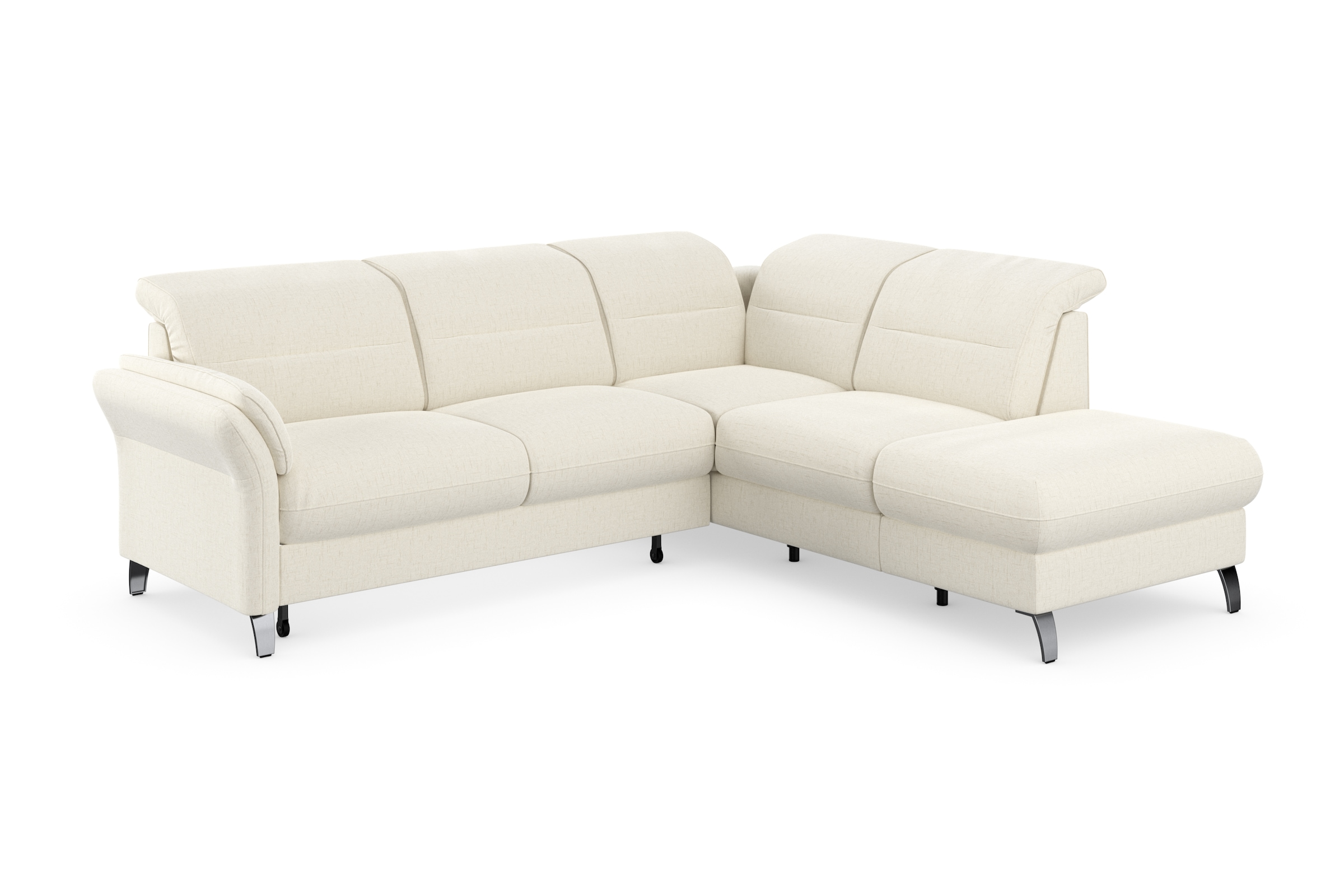 sit&more Ecksofa »Grenoble L-Form mit Federkern«, wahlweise mit Bettfunktion, Bettkasten, Arm- und Kopfteilverstellung