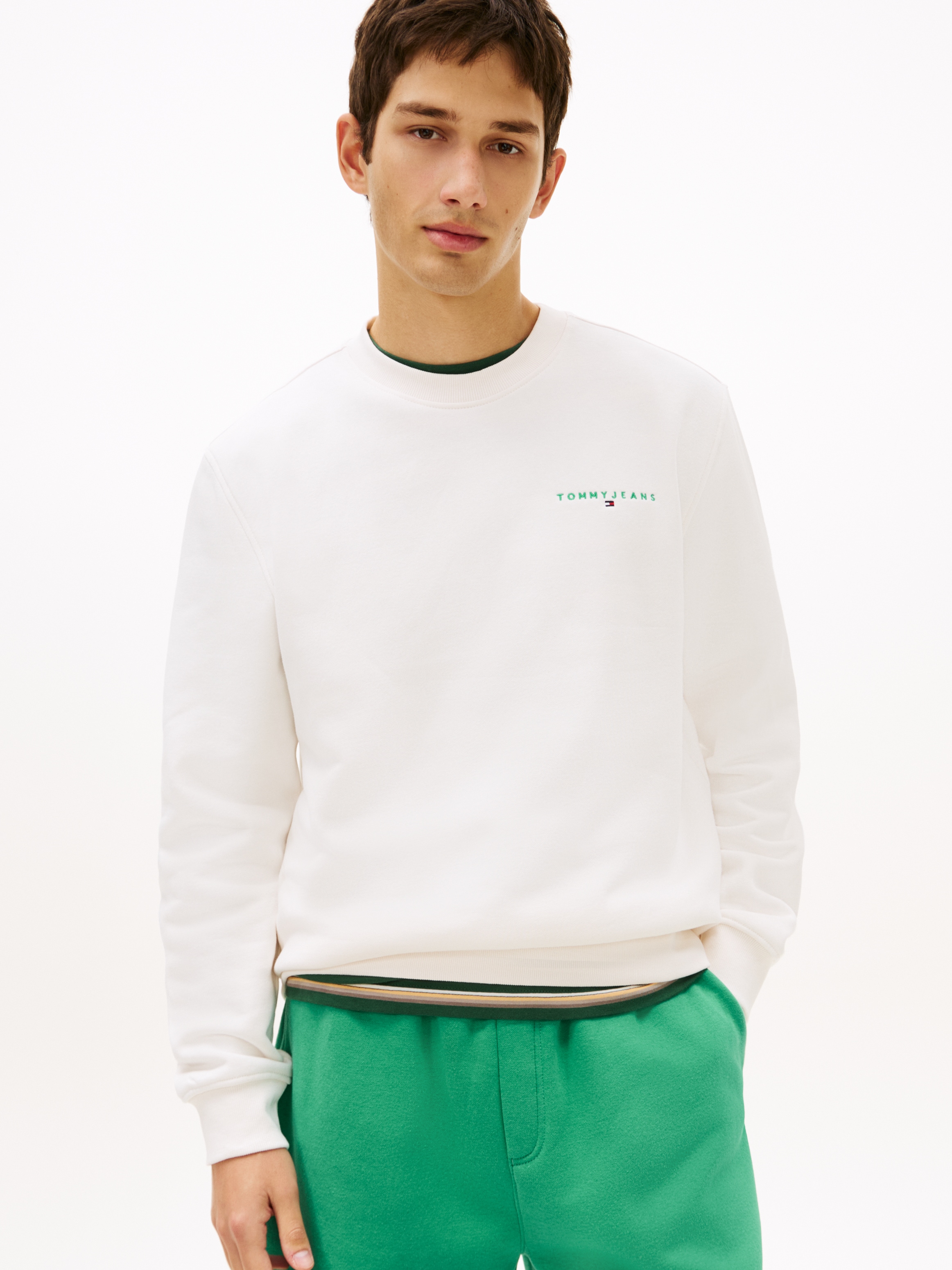 Tommy Jeans Sweatshirt »TJM REG LINEAR CREW EXT«, mit Logostickerei

