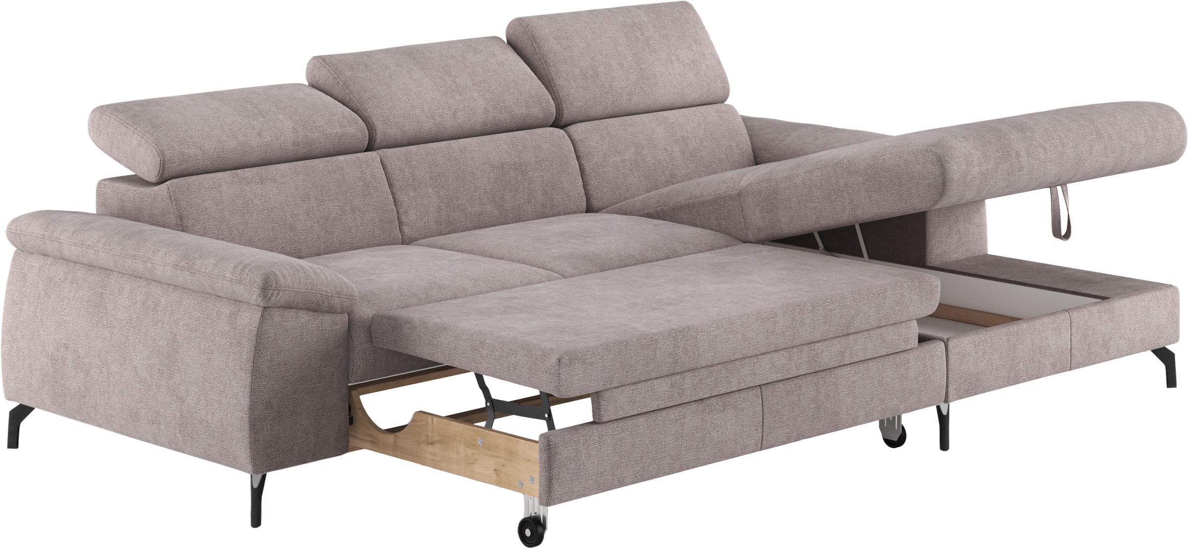 COTTA Ecksofa »Kitty L-Form«, mit Kopfteilverstellung, wahlweise mit Bettfunktion & Bettkasten