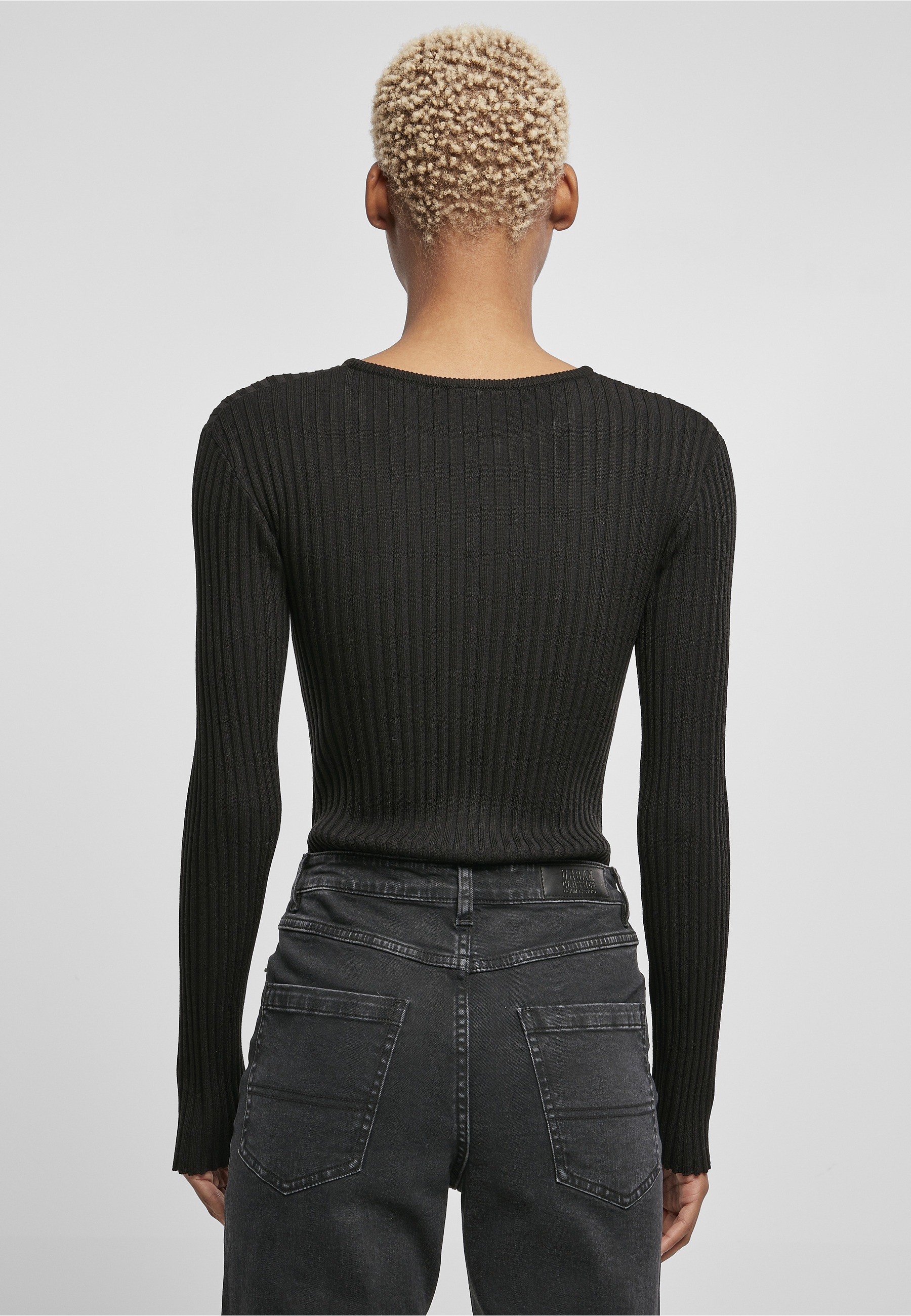 URBAN CLASSICS Longsleeve »Urban Classics Damen Ladies Rib Knit Longsleeve Body« 1 Stk.