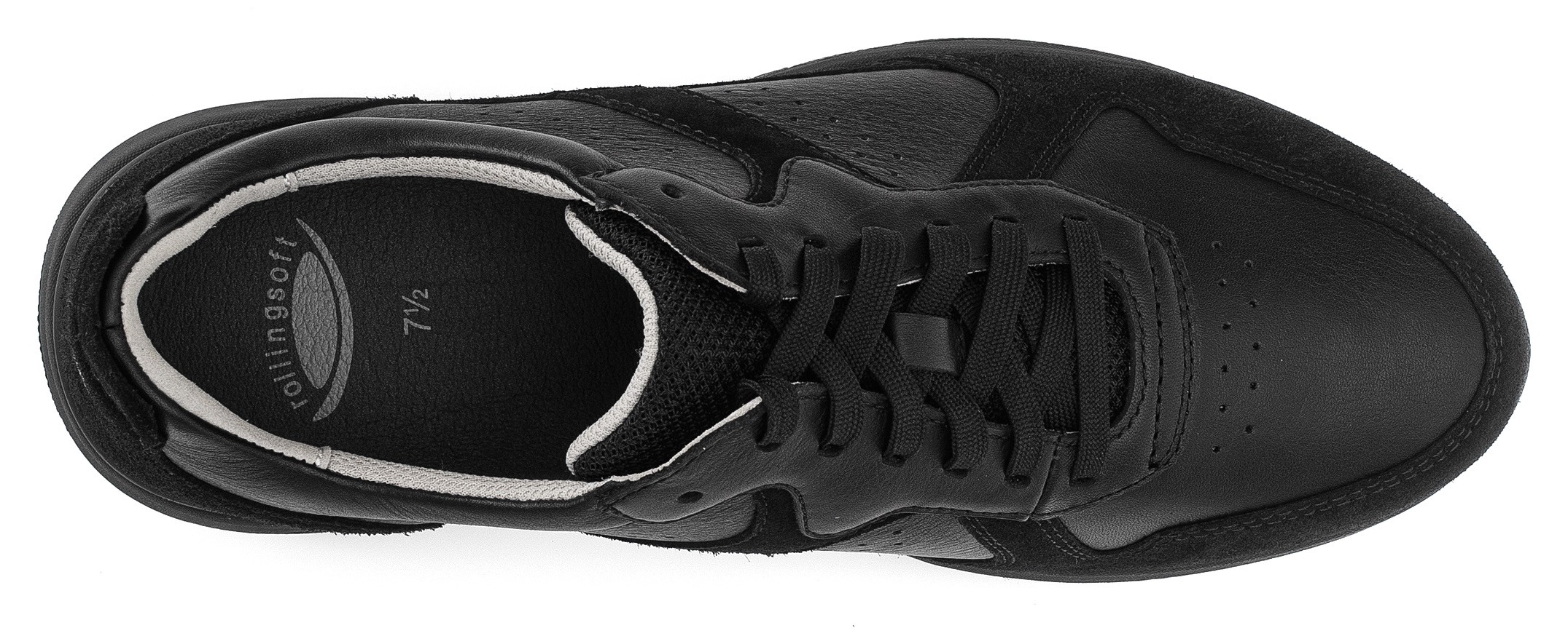 Gabor Rollingsoft Keilsneaker, Freizeitschuh, Halbschuh, Schnürer, gepolsterter Schaftrand, G-Weite