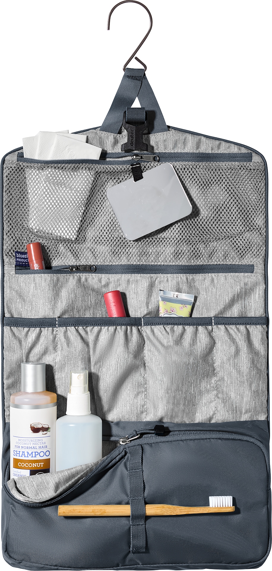 deuter Kulturbeutel "WASH BAG II" mit verstaubarem Haken zum Aufhängen