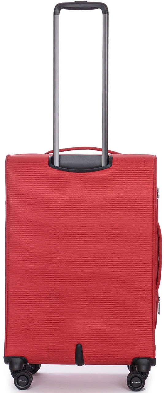 Stratic Weichgepäck-Trolley »Stratic Light + M, red«, 4 Rollen, Reisekoffer Reisegepäck Aufgabegepäck TSA-Zahlenschloss