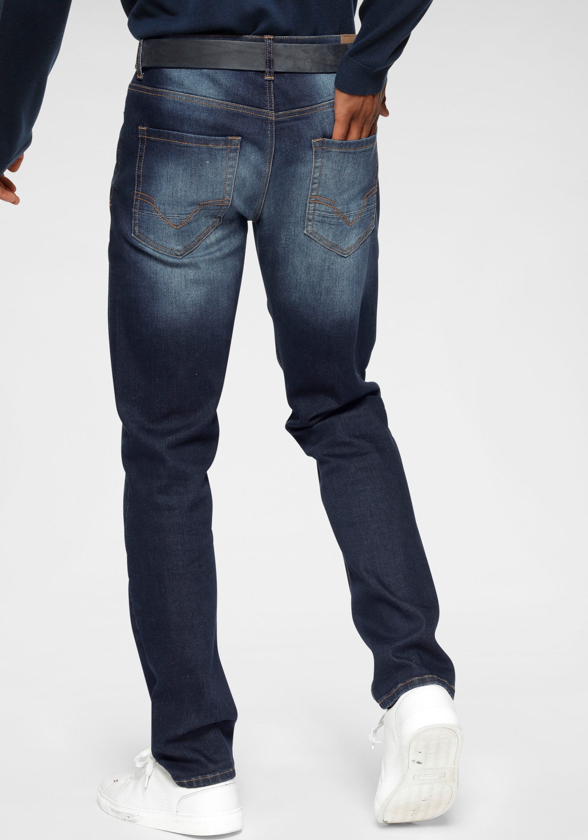 H.I.S Straight-Jeans »DIX«, gerade Beinform, niedrige Leibhöhe, Used-Waschung