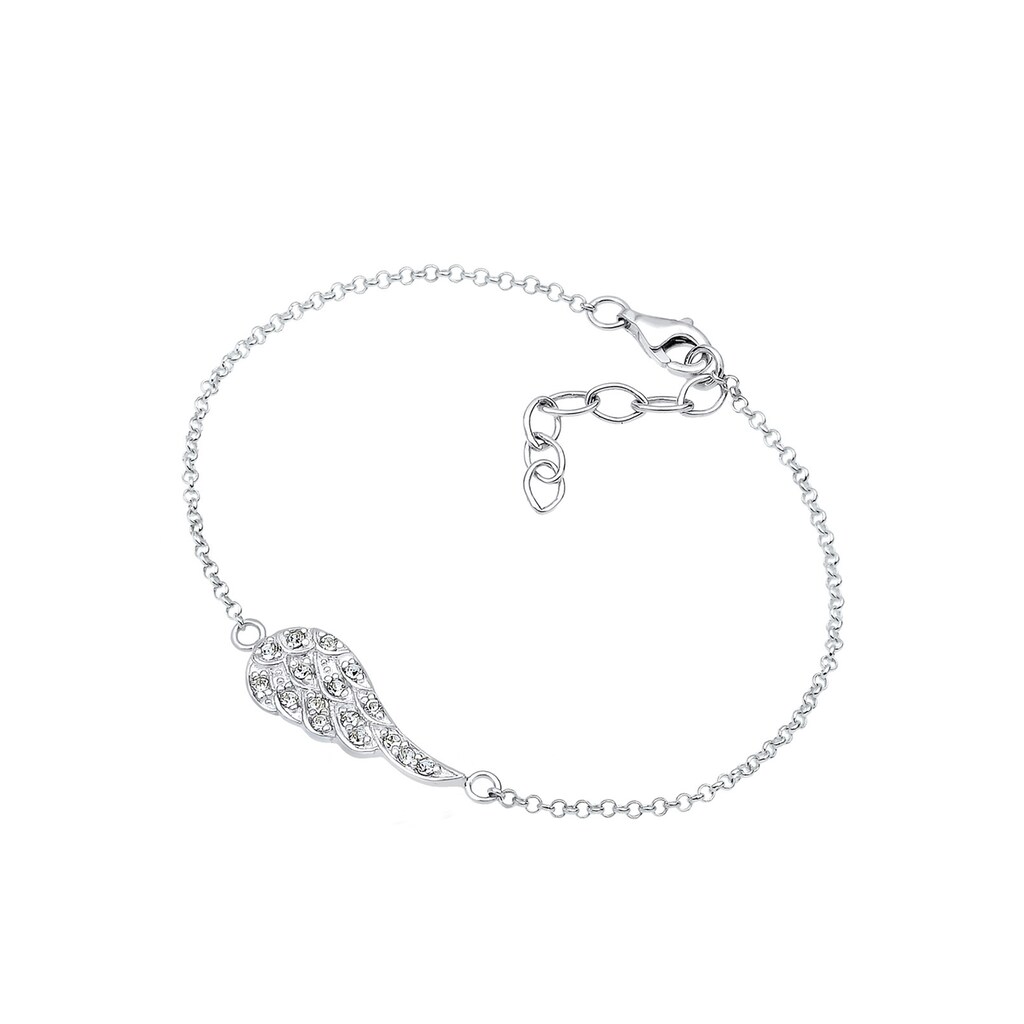 Elli Armband »Flügel Kristalle 925 Silber«