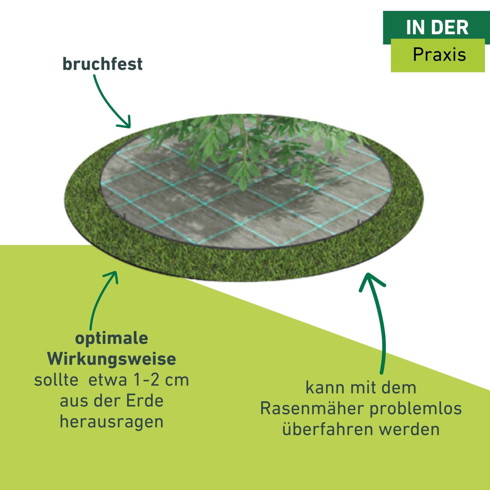 Windhager Rasenkante »und Gestaltungskante aus Kunststoff« biegsame Beetumrandung, 30 Jahre haltbar 12,5 cm x 800 cm, schwarz