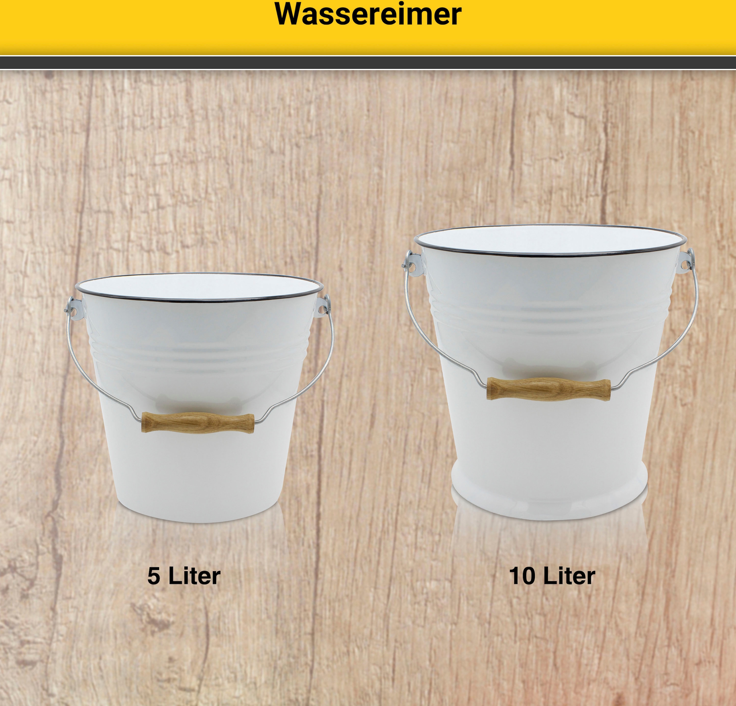 Krüger-Haushaltswaren - Mülleimer weiß mit Deckel, 5 Liter