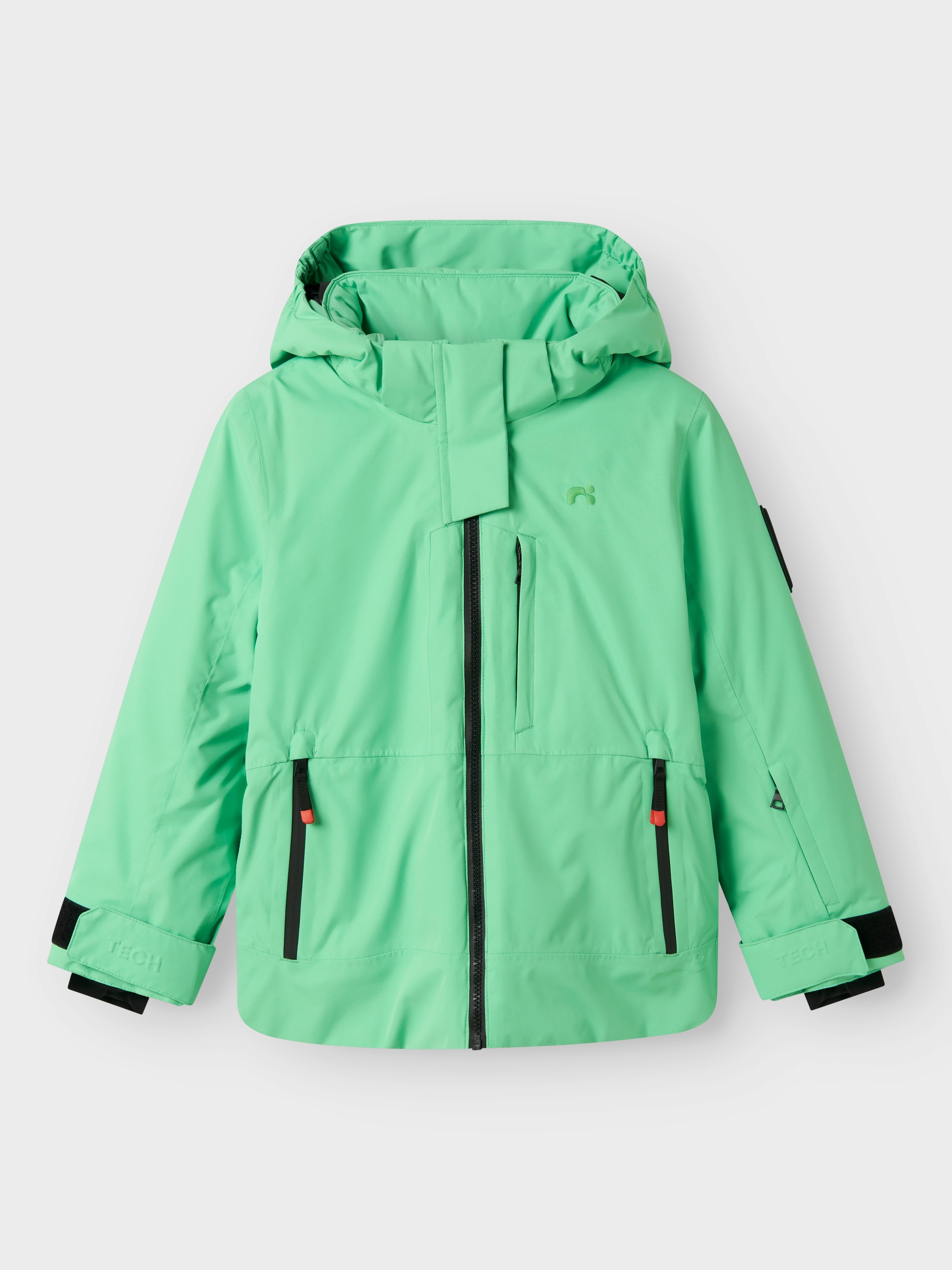 Name It Skijacke "NKNSLOPE10 JACKET SKI EDITION FO NOOS" mit Kapuze Skipasstasche, Recco-Reflektor, winddicht, wasserdicht