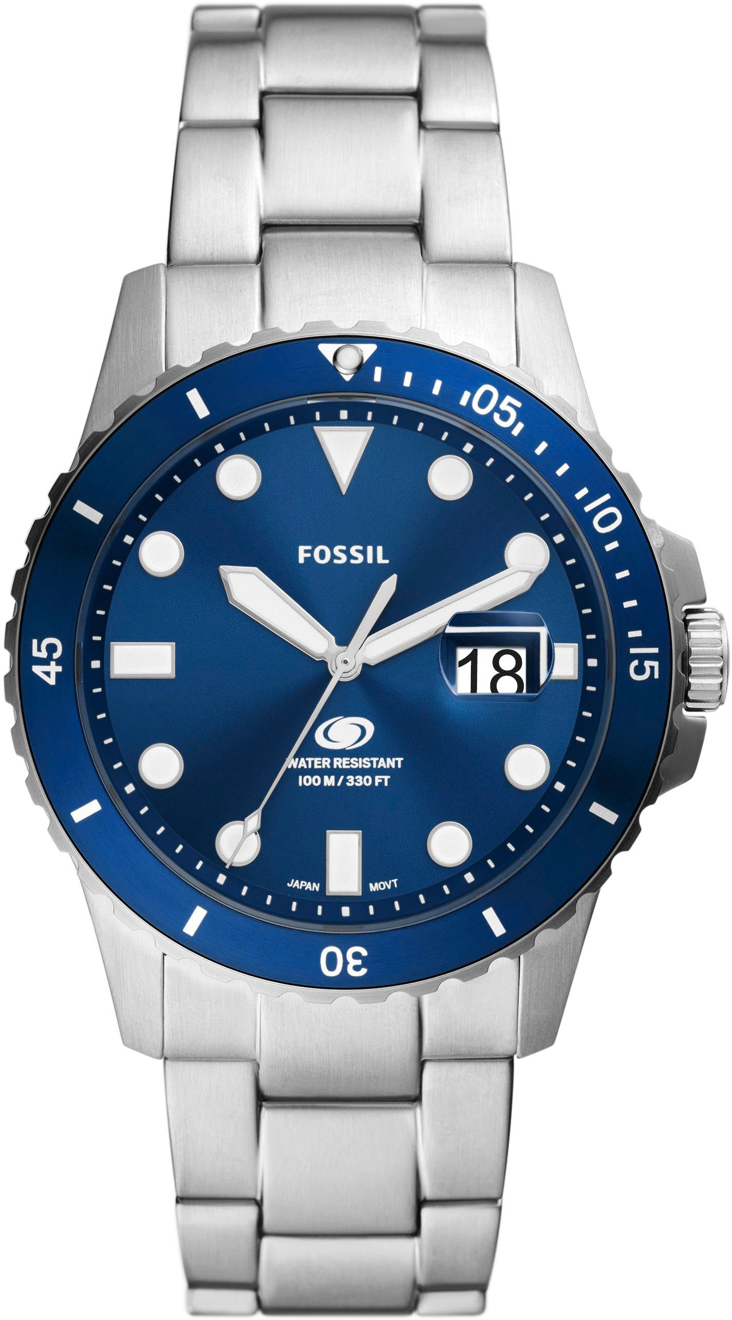 Quarzuhr »FOSSIL BLUE DIVE, FS6029«, Armbanduhr, Herrenuhr, Datum, analog