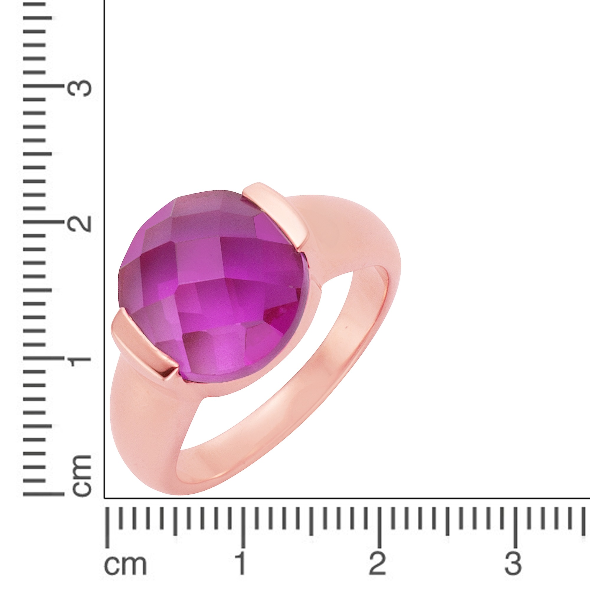 Jamelli Fingerring »925 Silber Quarz pink (beh.)«