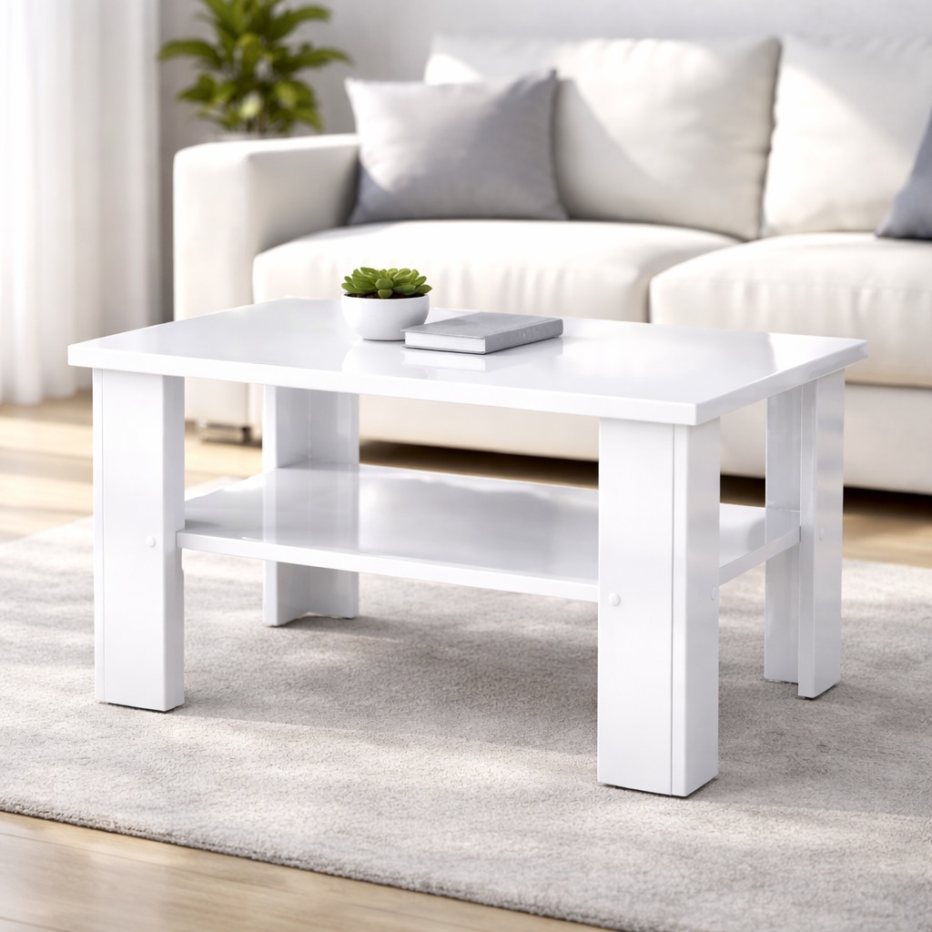 OTTO home Couchtisch »CT 2 Wohnzimmertisch, Sofatisch, Beistelltisch, Kaffeetisch« Mit Ablage, quadratisch/rechteckig, weiß Hochglanz oder Sonoma-Dekor