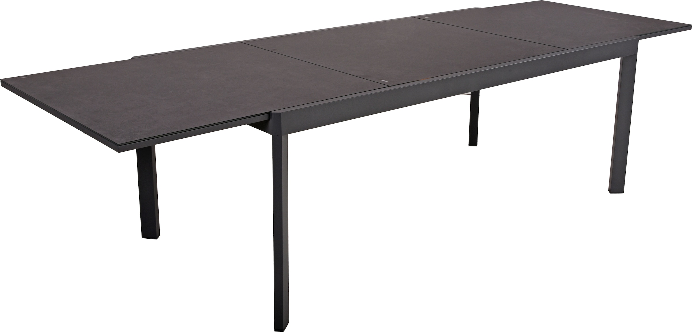 Garten-Essgruppe GARDEN PLEASURE "Tischgruppe »NEREA«", grau, Edelstahl, Kunststoff, Sitzmöbel-Sets, 4 Sessel, 1x Ausziehtisch LxB: 200-300 x100 cm 2