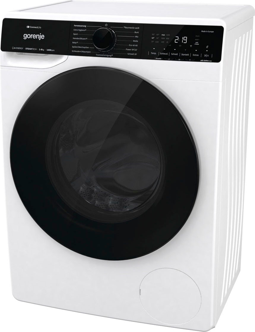 GORENJE Waschmaschine »WPNA 84 SATSWIFI«, WPNA 84 SATSWIFI, 8 kg, 1400 U/min, SlimLine - nur 46,5 cm tief