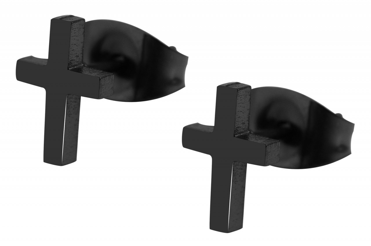 Adelia´s Paar Ohrhänger »Neuheit 2025 - Unisex Ohrstecker aus Edelstahl mit Kreuz«