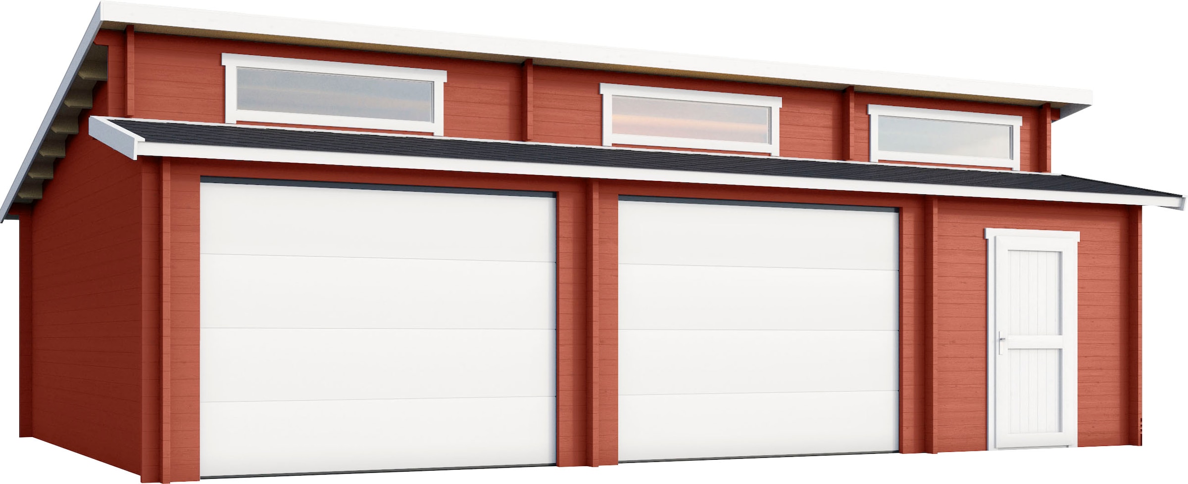 LASITA MAJA Garage »Hawaii«, (Set, Für 2 Fahrzeuge geeignet), Garage + 2  Sektionaltore online kaufen | BAUR