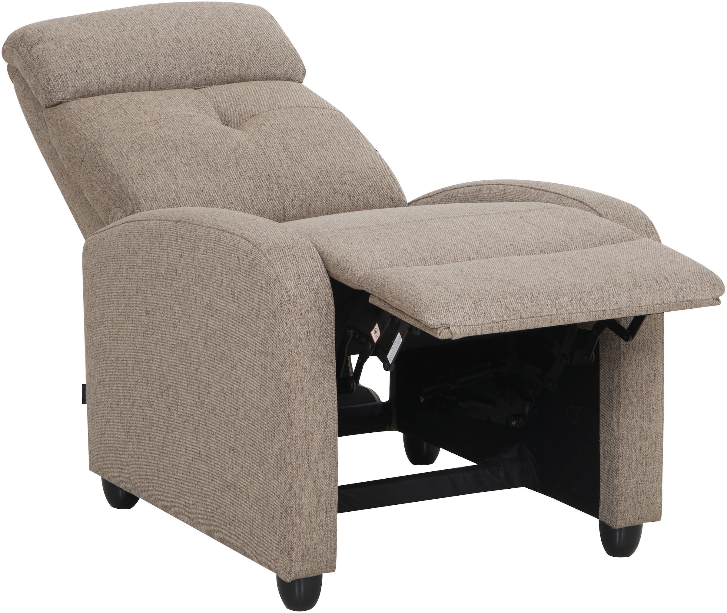Home affaire Relaxsessel »VESOUL, TV-Sessel, Ruhesessel mit Schlaffunktion, Webstoff«, Loungesessel mit manueller Relax- und Liegefunktion (105°-135°)
