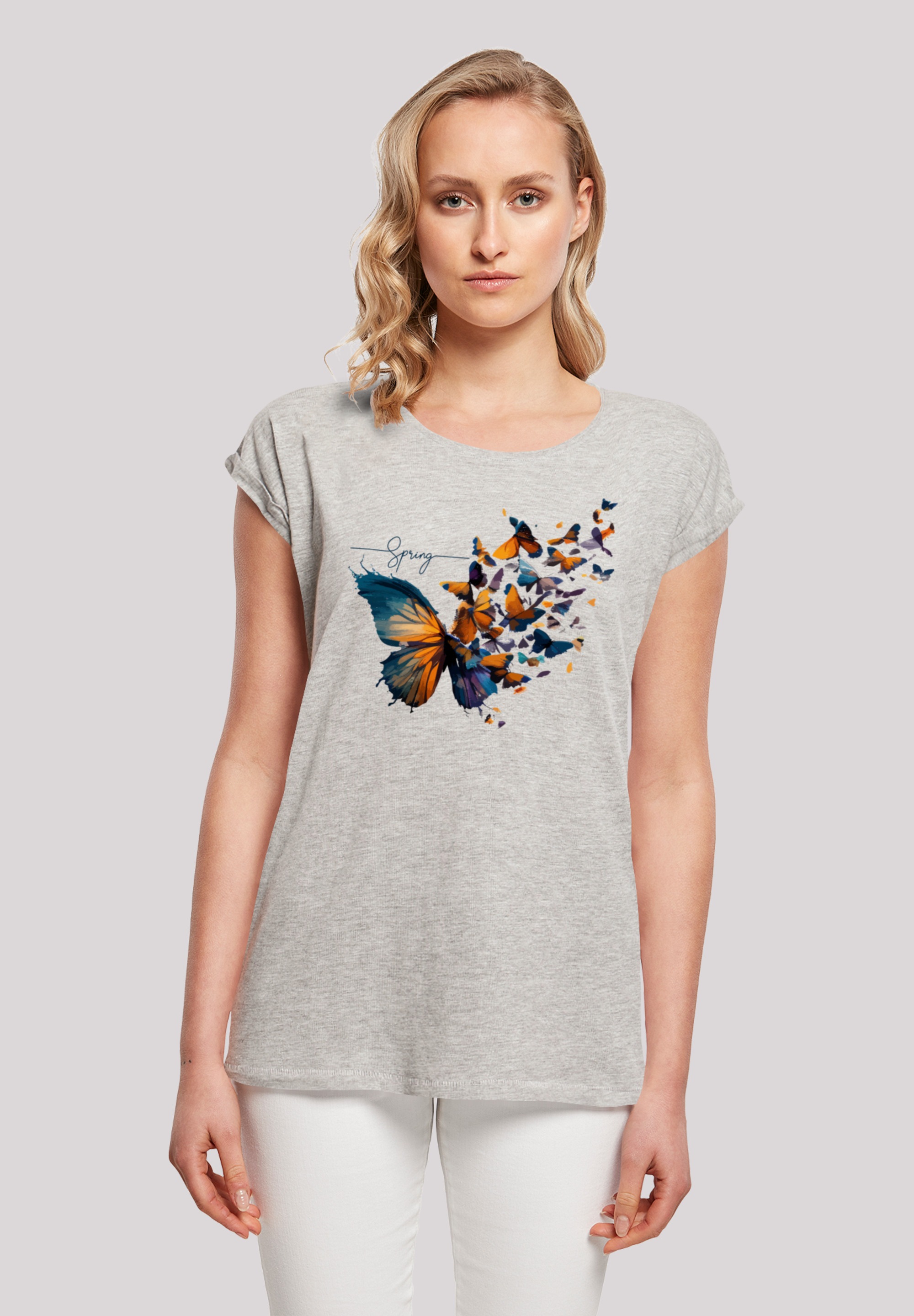 F4NT4STIC T-Shirt "Schmetterling Frühling", Print