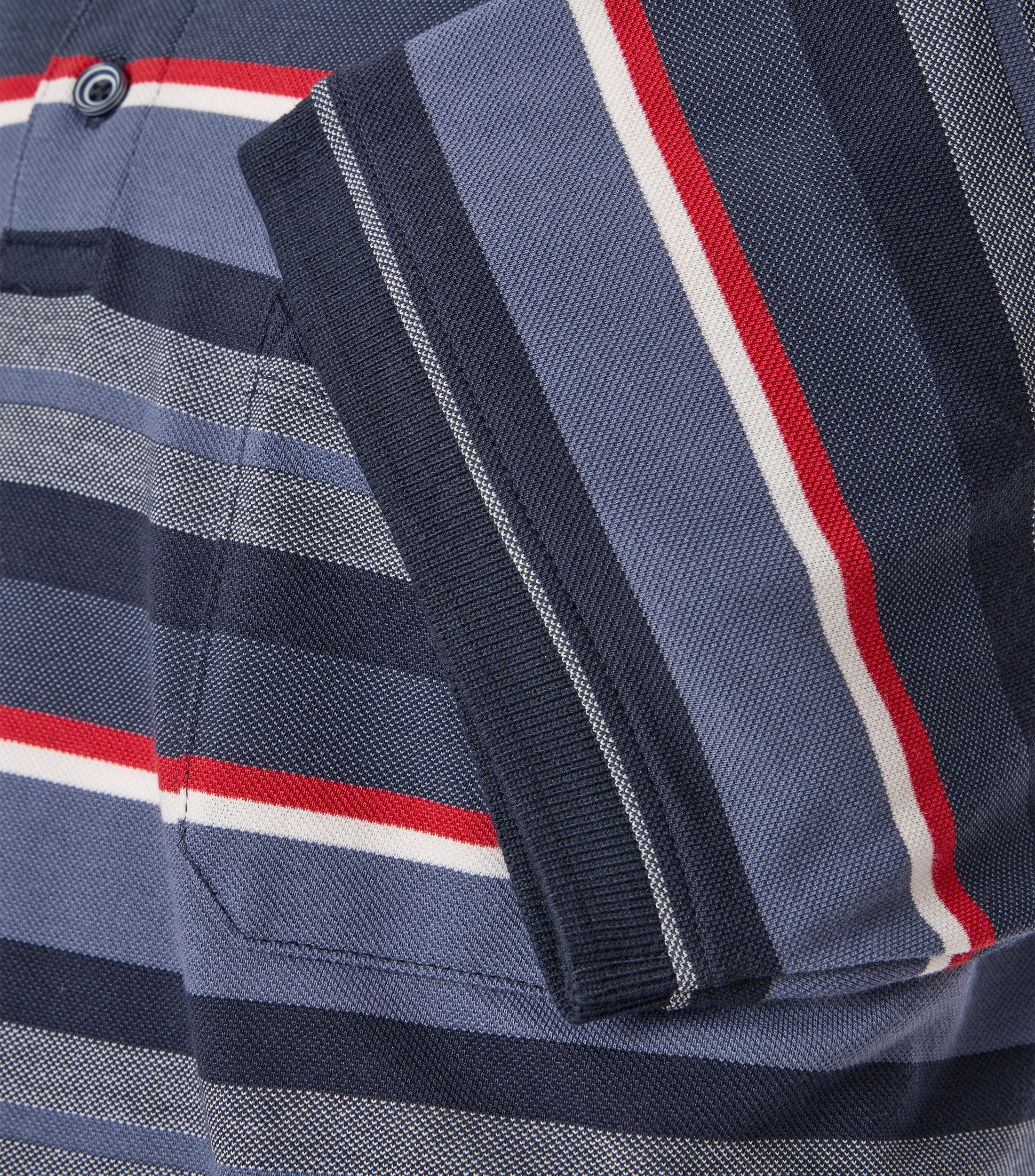 Poloshirt CASAMODA "CASAMODA Polo-Shirt gestreift", Herren, Gr. L, blau (dunkelblau), 50% Baumwolle, 50% Polyester, Shirts 3