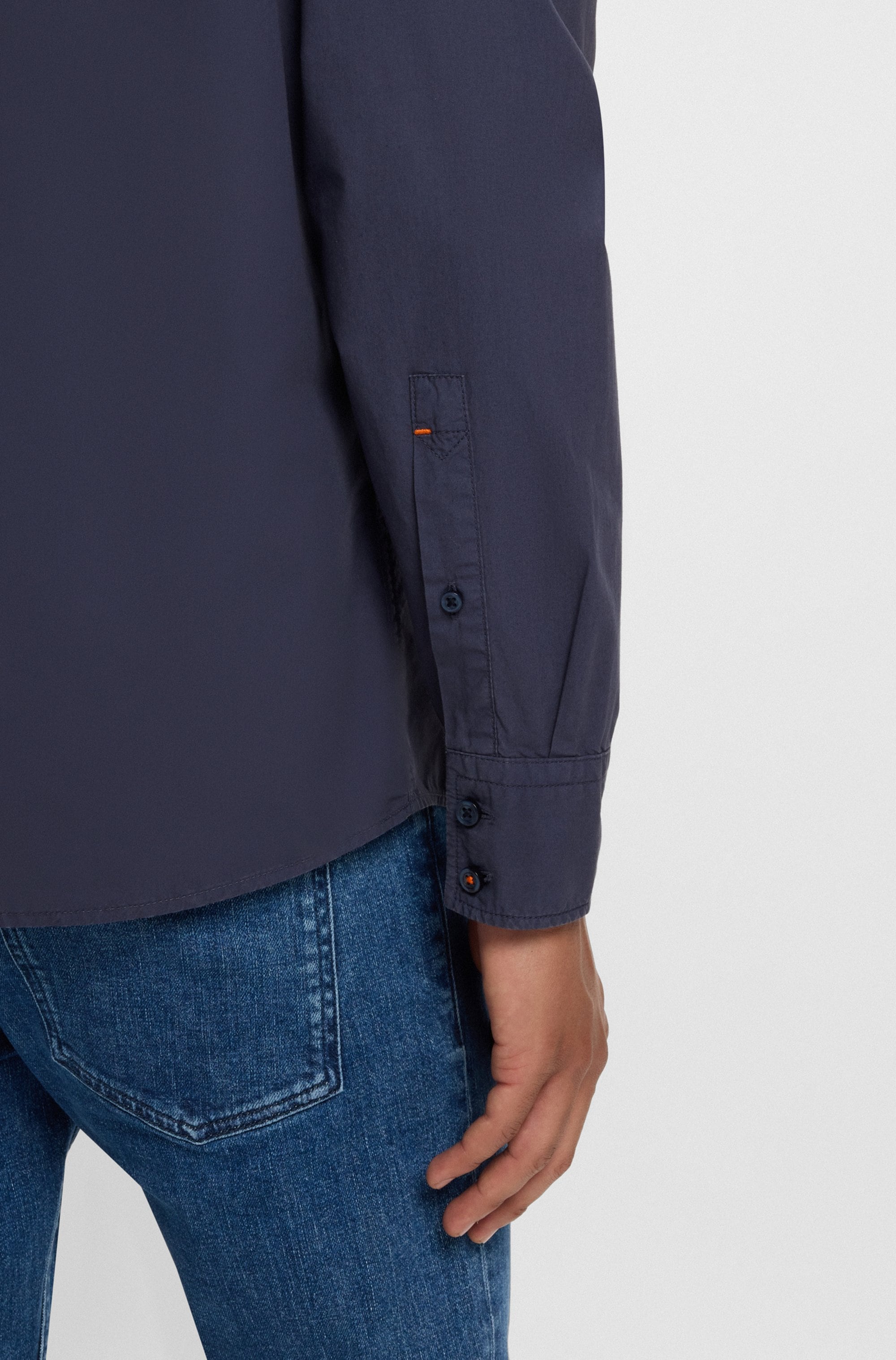 BOSS ORANGE Langarmhemd »Relegant«, mit BOSS Stickerei