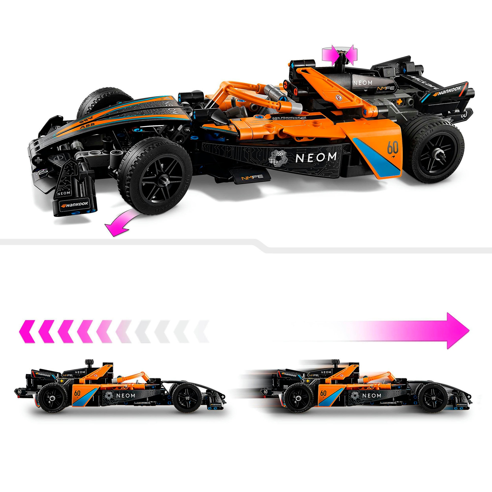 LEGO® Konstruktionsspielsteine »NEOM McLaren Formula E Race Car (42169), LEGO® Technic«, (452 St.), Made in Europe