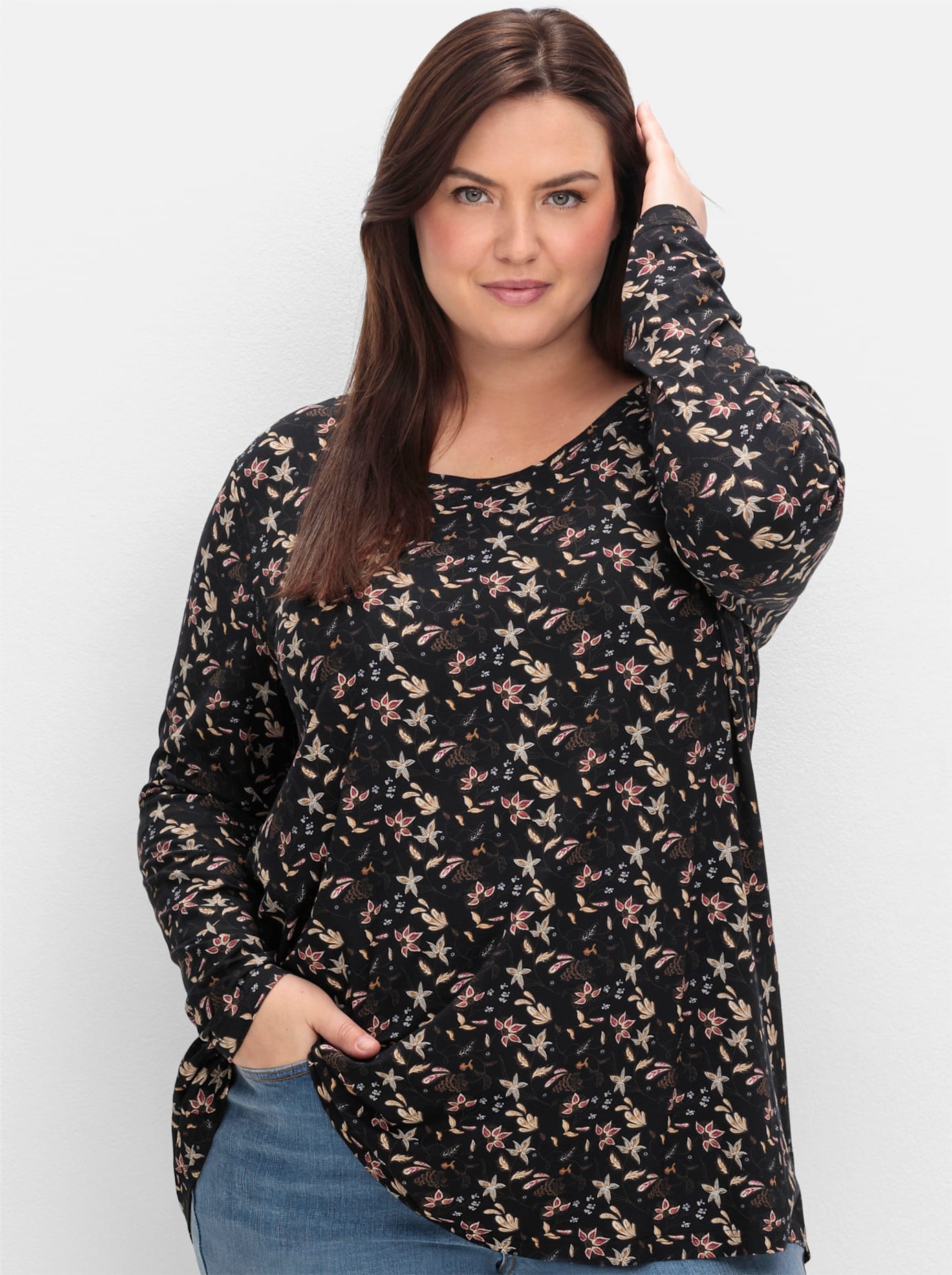 Sheego Langarmshirt "Langarmshirt", (1 tlg.) günstig online kaufen