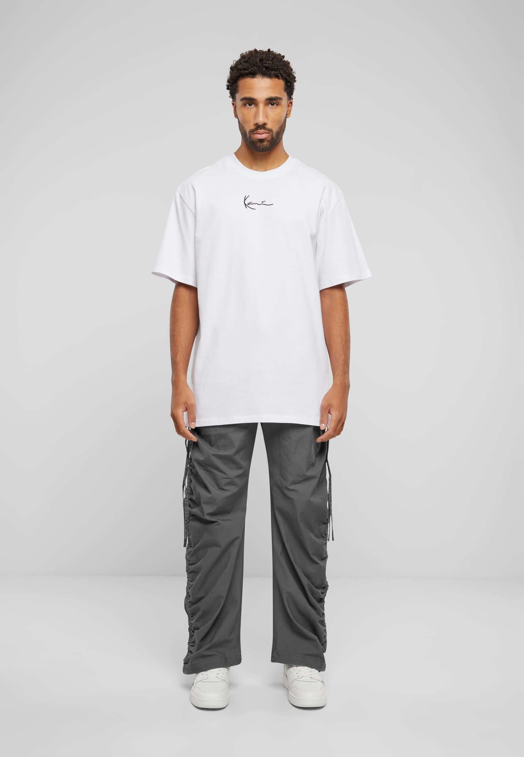 Karl Kani Kurzarmshirt »Karl Kani Herren KKMQ12002 SMALL SIGNATURE TEE WHT«, (1 tlg.)