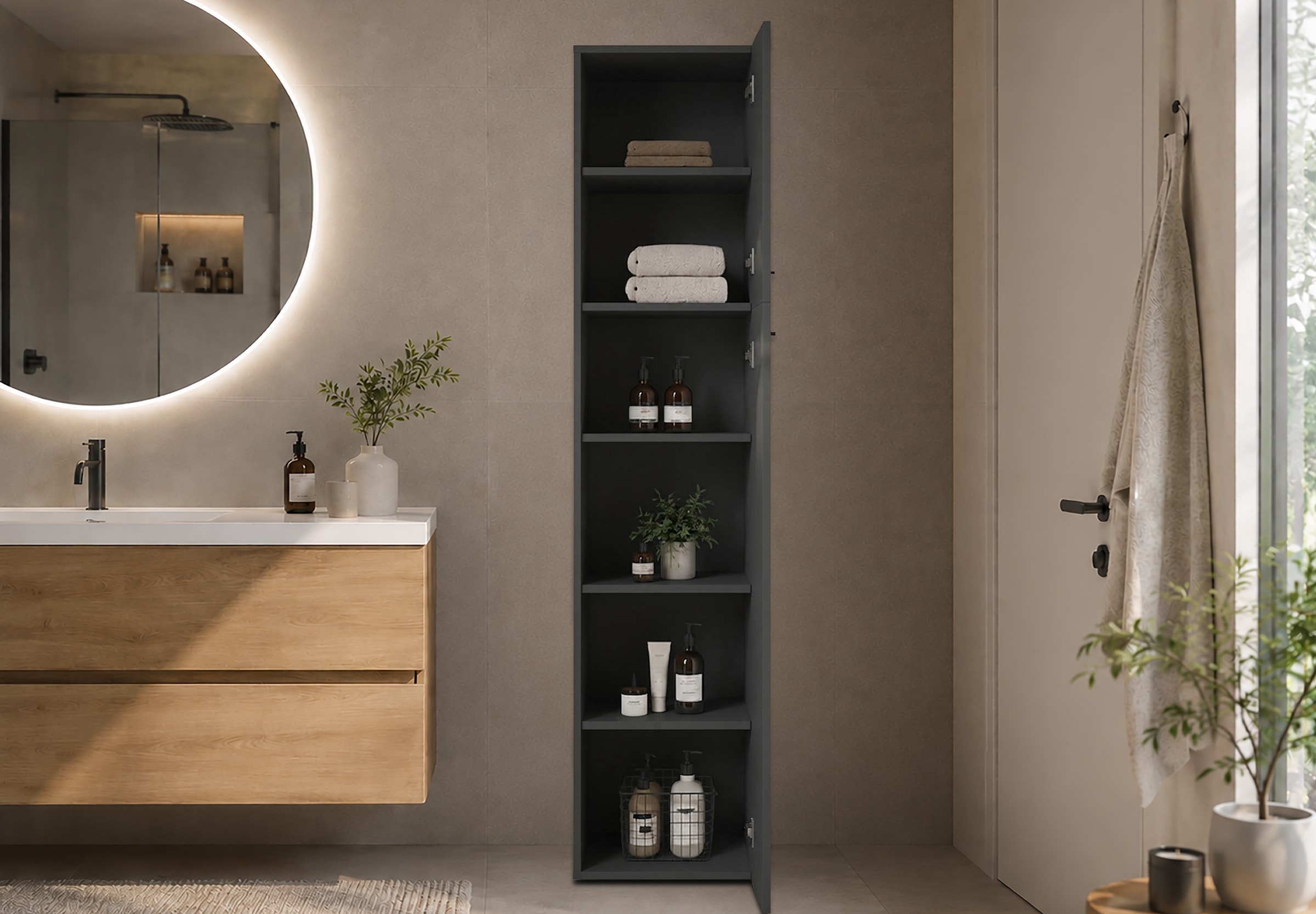 KOCHSTATION Mehrzweckschrank »KS-Linda« Breite 40 cm, Höhe 187,5 cm, mit 25mm starken Wänden