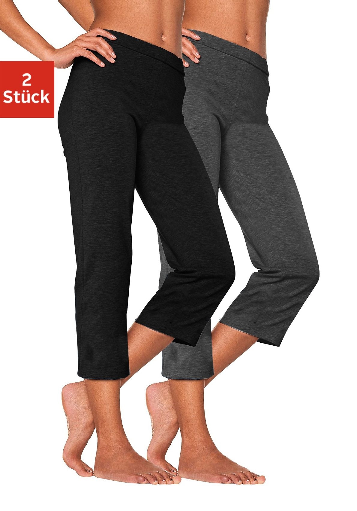 Vivance Active by Lascana Caprihose mit Gummibund, Loungewear