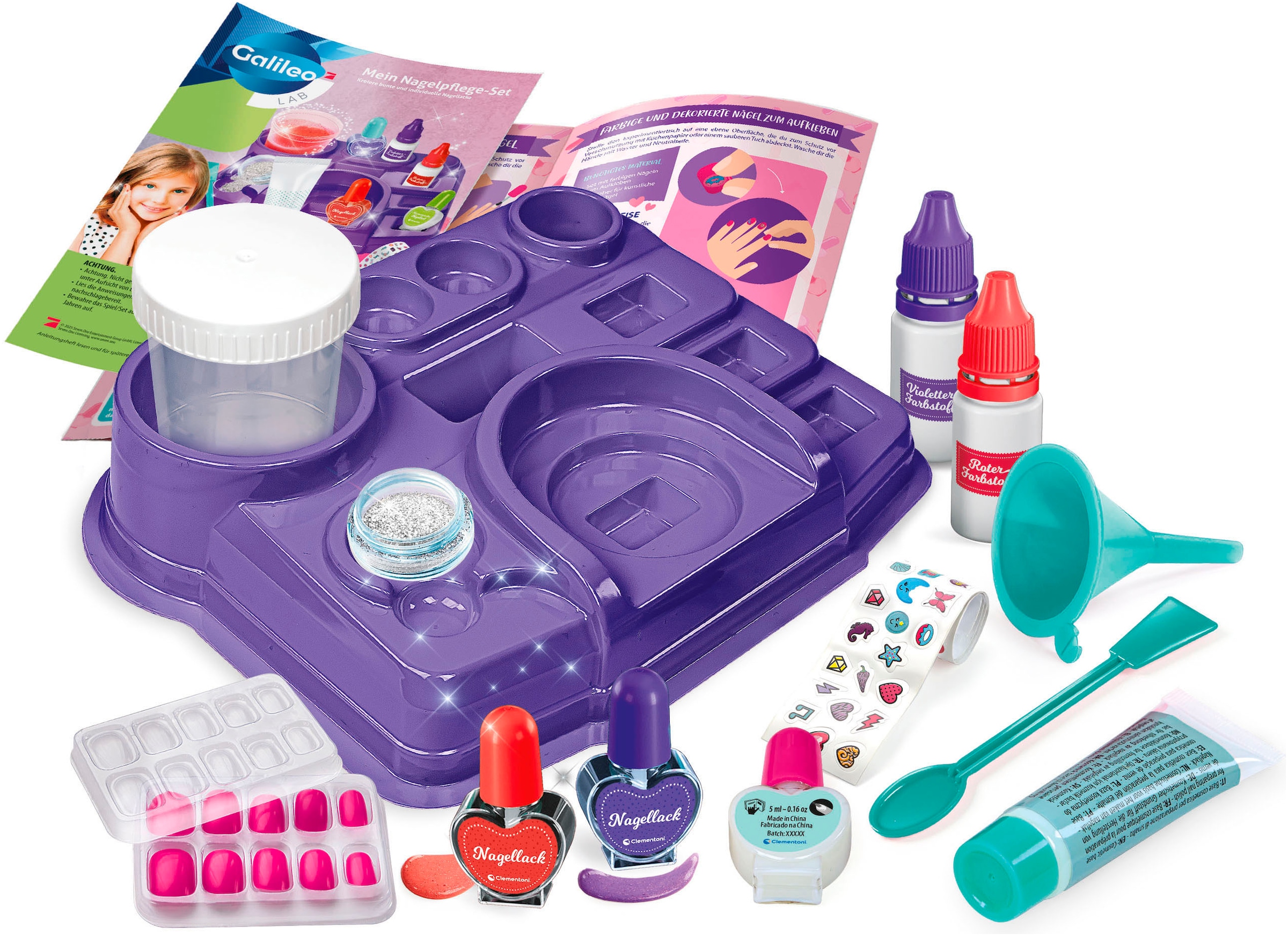 Clementoni® Experimentierkasten »Galileo Lab, Mein Nagelpflege-Set«, Made in Europe