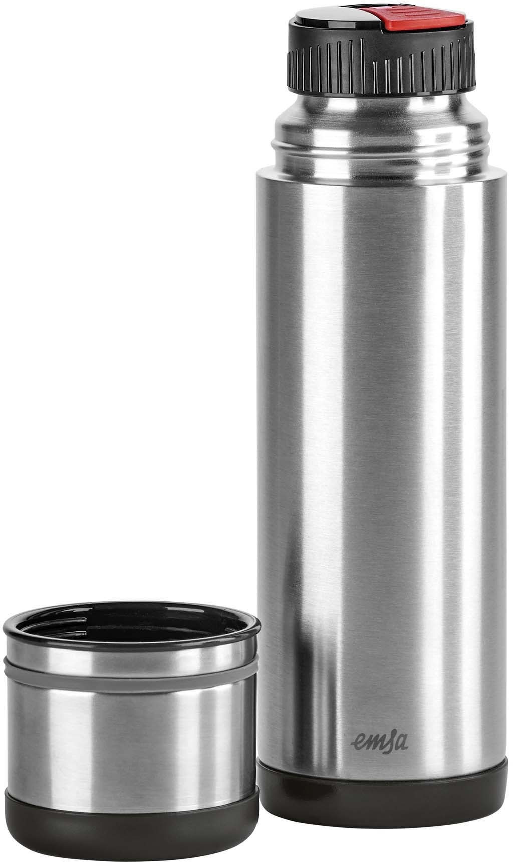 Emsa Isolierflasche "Mobilty" Edelstahl schwarz, SAFE LOC-Verschluss, 100% günstig online kaufen