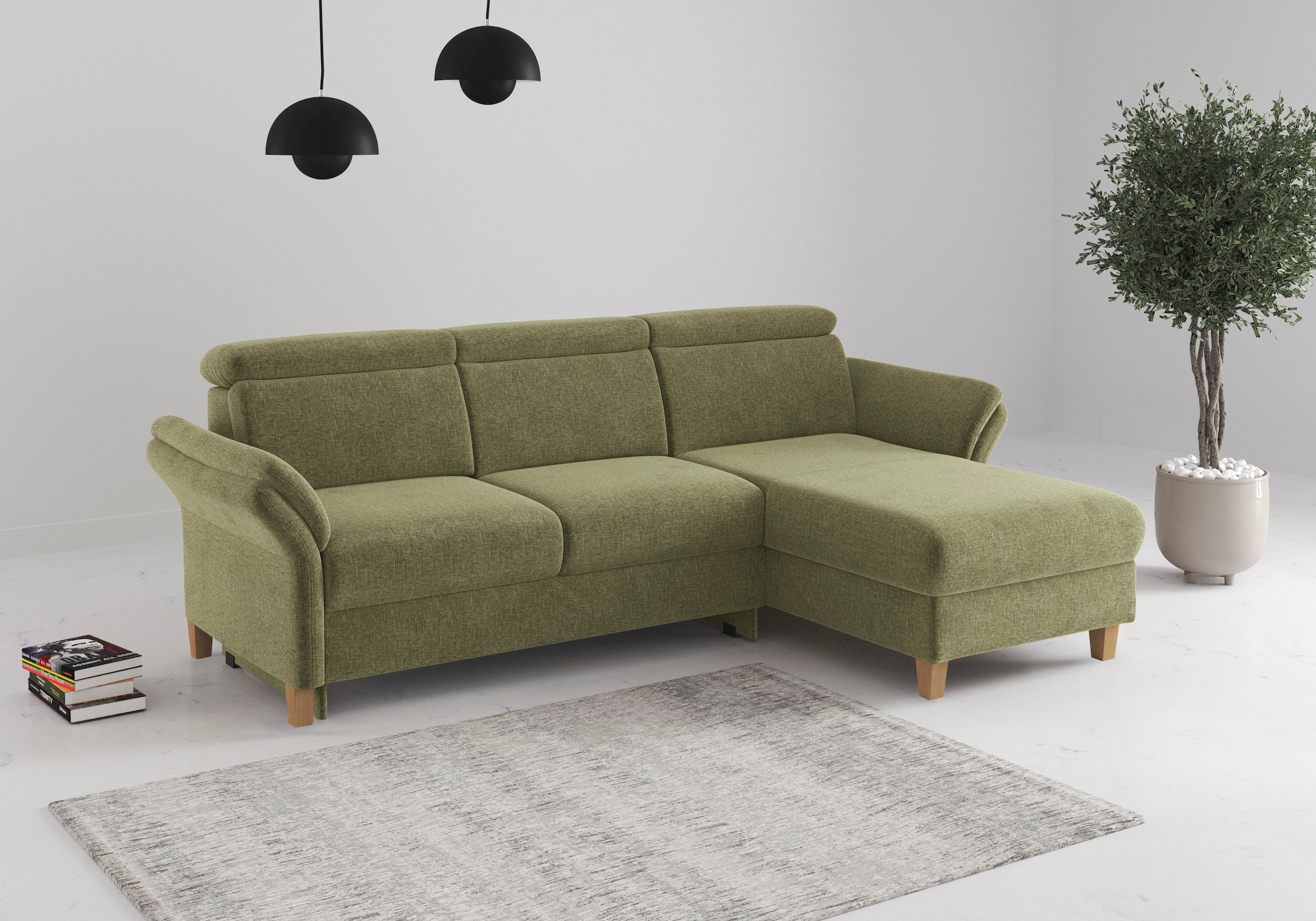 OTTO home Ecksofa "Glendale, L-Form" inkl. Kopfteilverstellung, wahlweise mit Vorziehsitz und Bettkasten