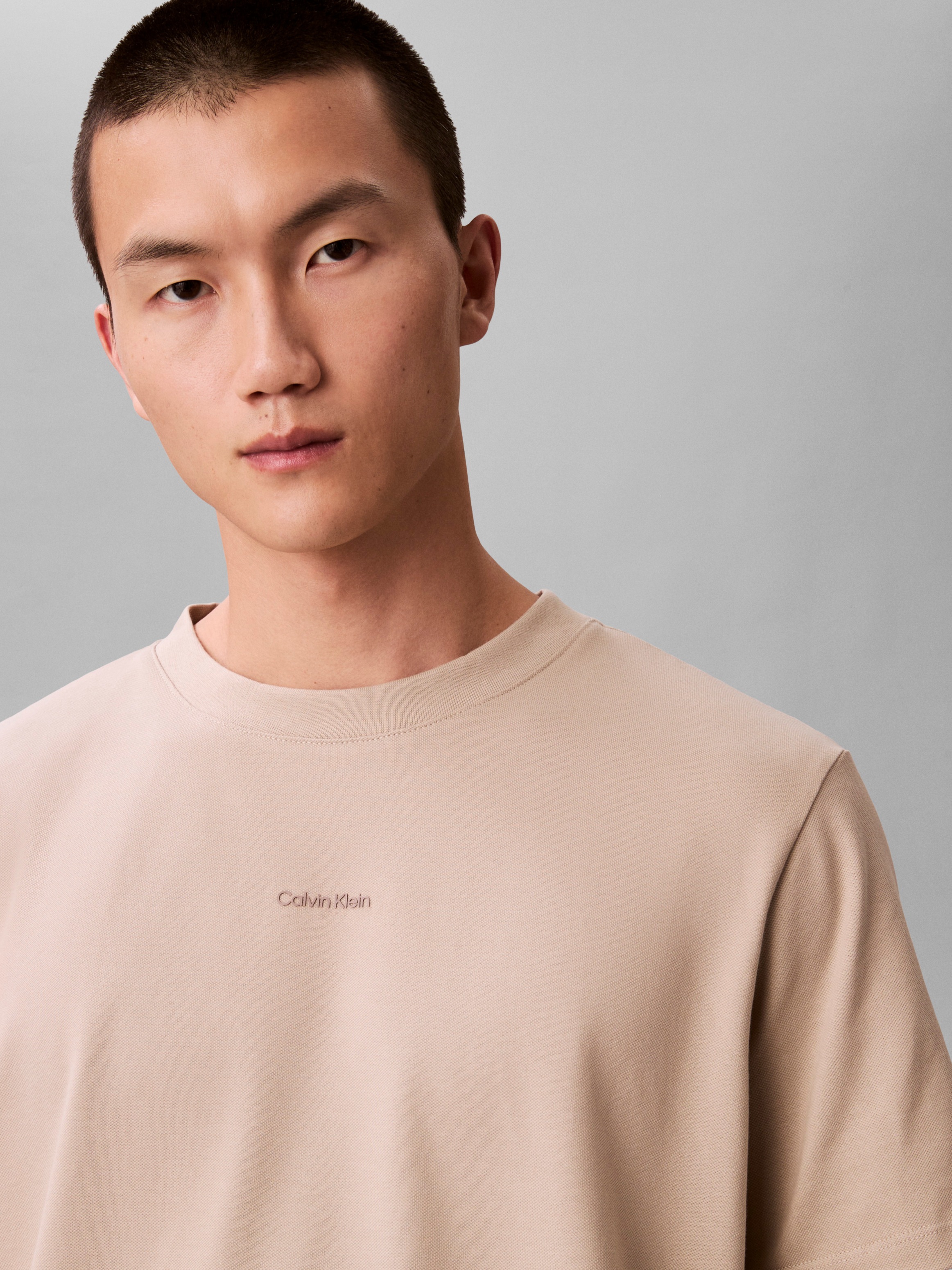 Thumbnail - Calvin Klein T-Shirt "SS STRETCH PIQUE NANO EASY TEE" Mit Rundhalsausschnitt