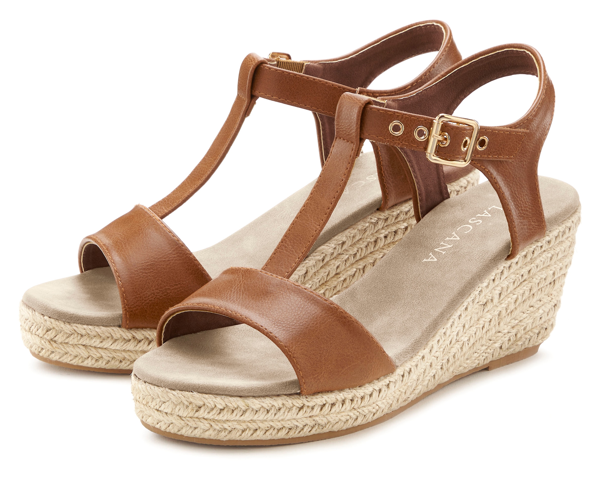 LASCANA Sandalette "Sommerschuh", Sandale, Sommerschuh mit Keilabsatz VEGAN günstig online kaufen