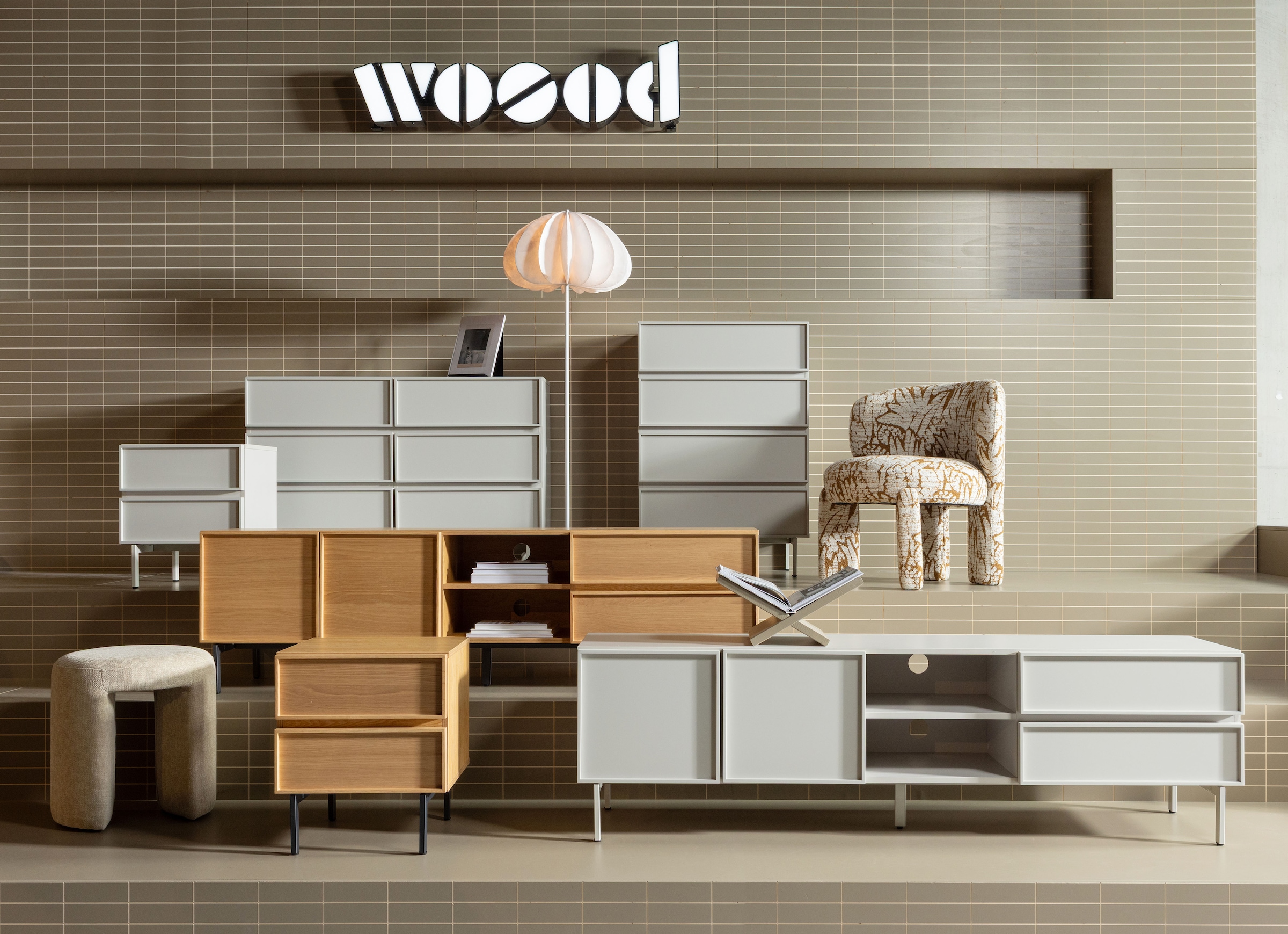WOOOD Sideboard »Tours mit Melamin-MDF und breiter Ausführung B 120 x T 42 x H 80 cm« Tragkraft Deckplatte 50 kg, schmutzabweisende Oberfläche