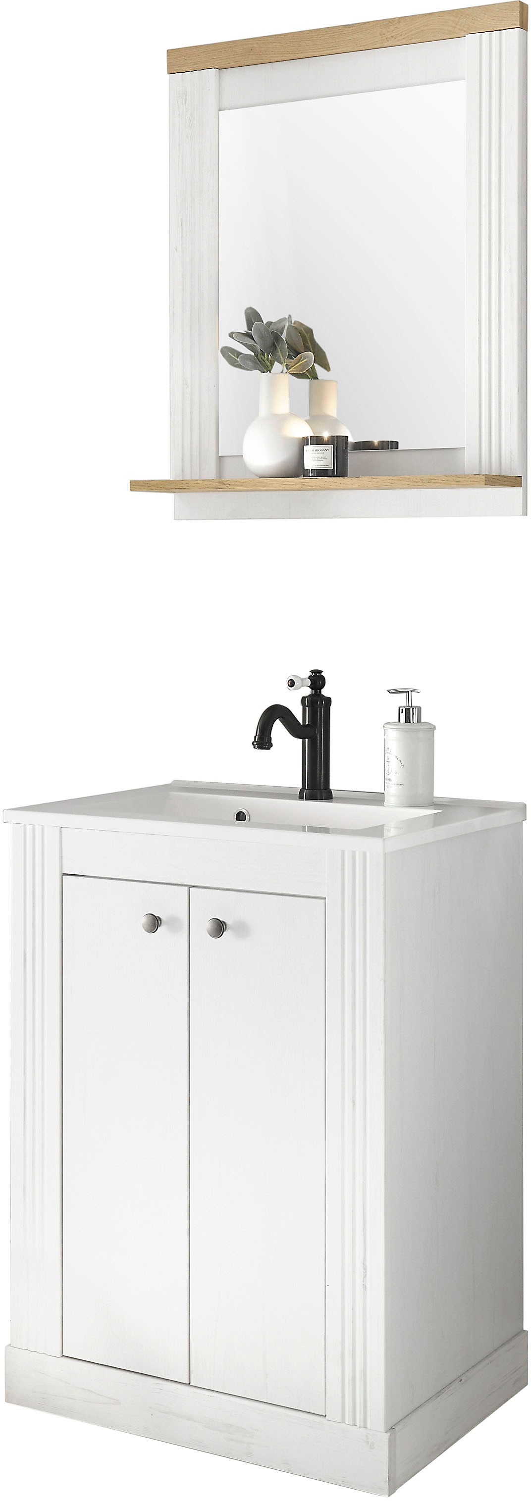 Home affaire Badmöbel-Set "WESTMINSTER, Bad im Landhausstil, 2-teiliges Bad günstig online kaufen