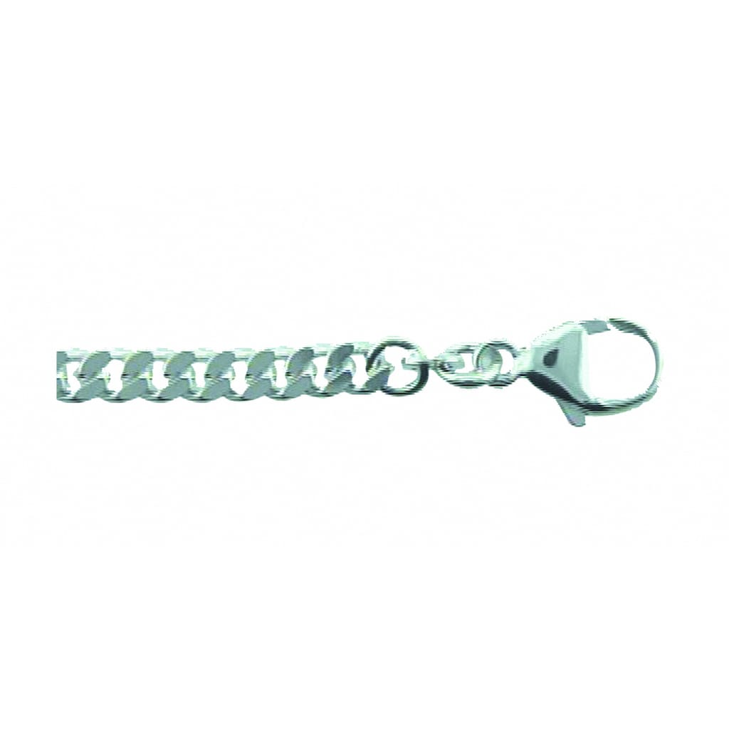 Adelia´s Silberkette »925 Silber Flach Panzer Halskette 50 cm Ø 4 mm«, Silberschmuck für Damen