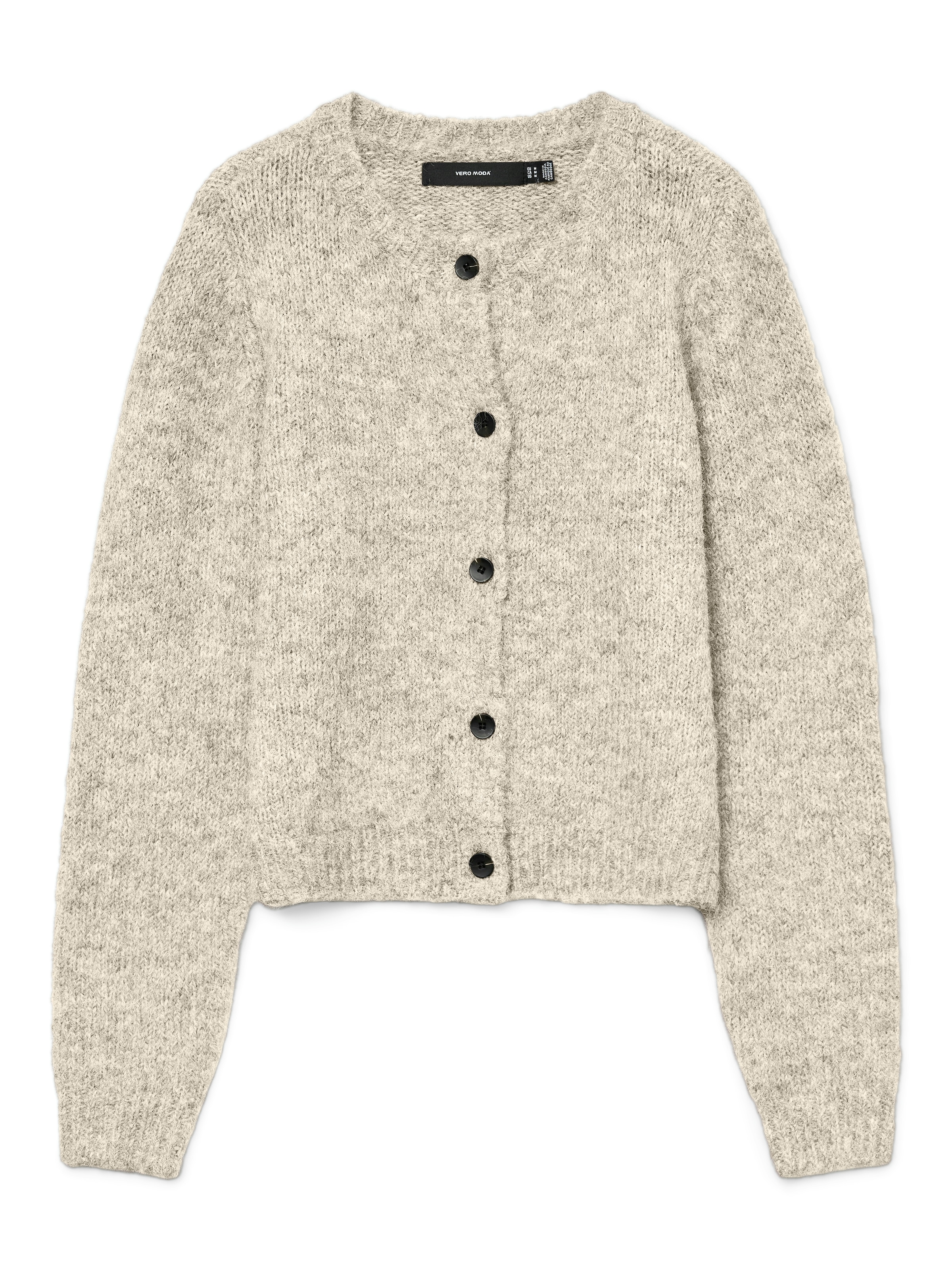Vero Moda Strickjacke »VMNOVAH LS O-NECK BUTTON CARDI GA NOOS« Materialmix, regular fit