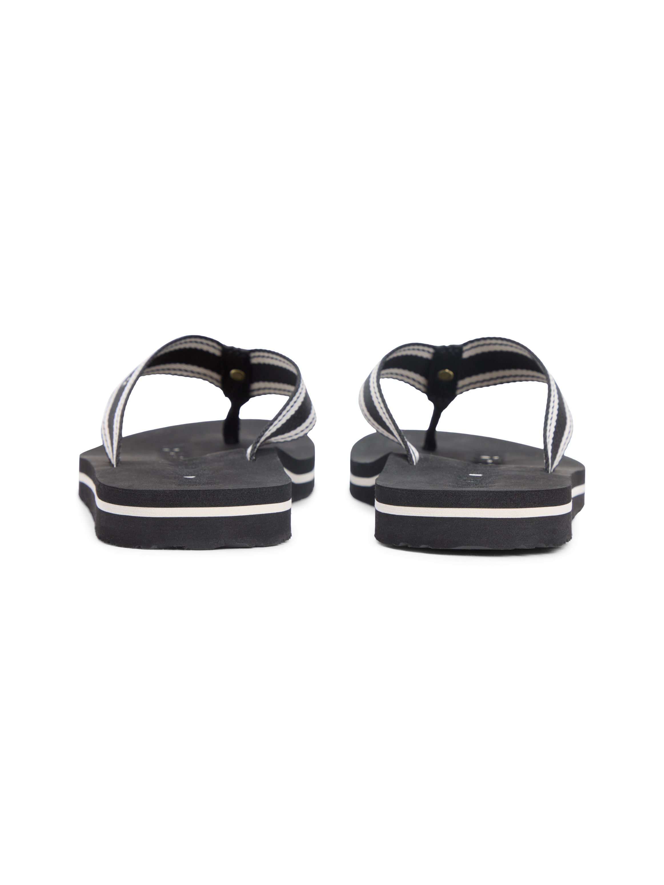 Tommy Hilfiger Zehentrenner »TH WEBBING SUMMER SANDAL«  Sommerschuh, Strandschuh, Dianette mit Streifen und Logoschriftzug