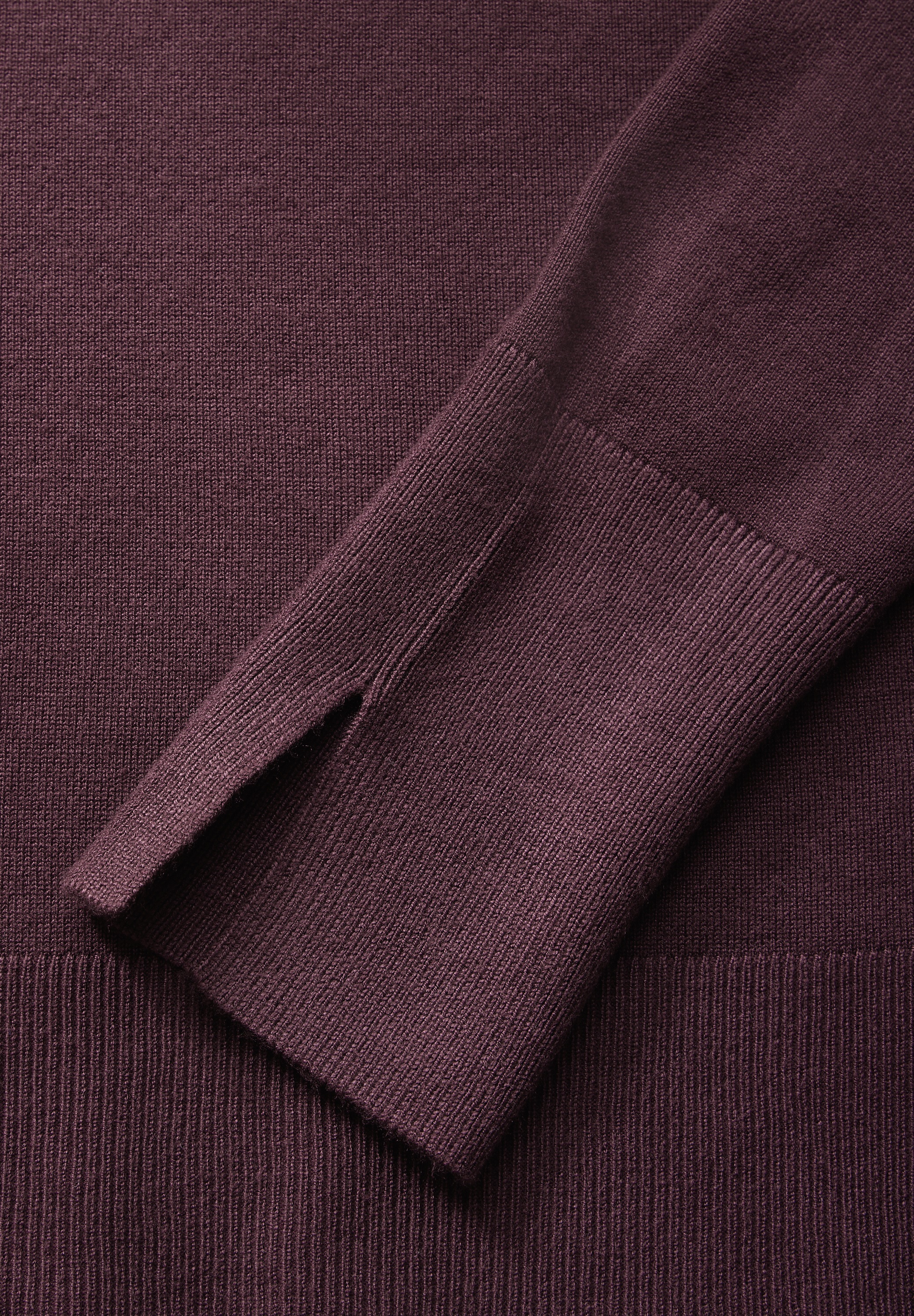 STREET ONE Rollkragenpullover, mit Materialmix