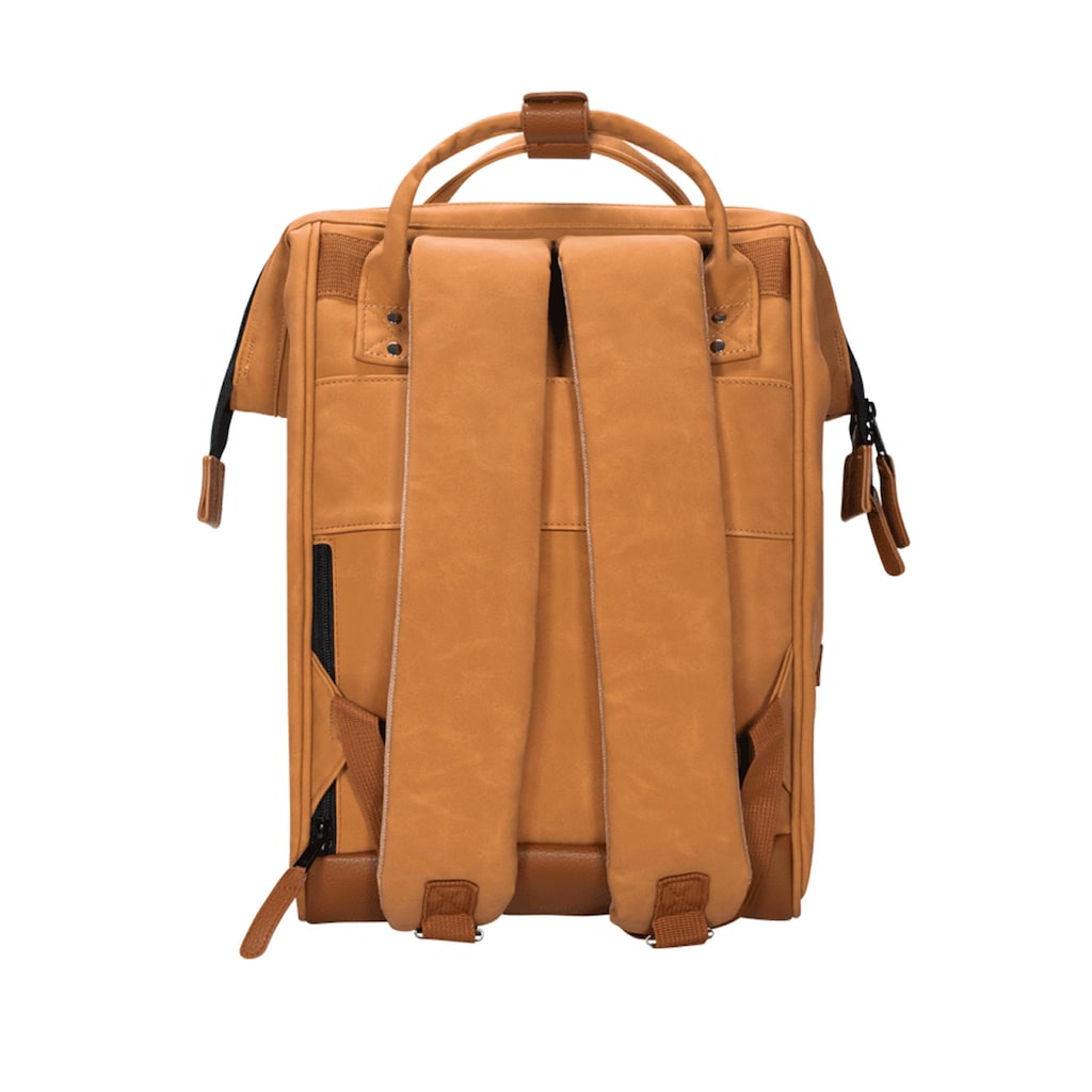 CABAIA Tagesrucksack »Adventurer L Nubuck«, Veganer Cityrucksack mit austauschbaren Vordertaschen